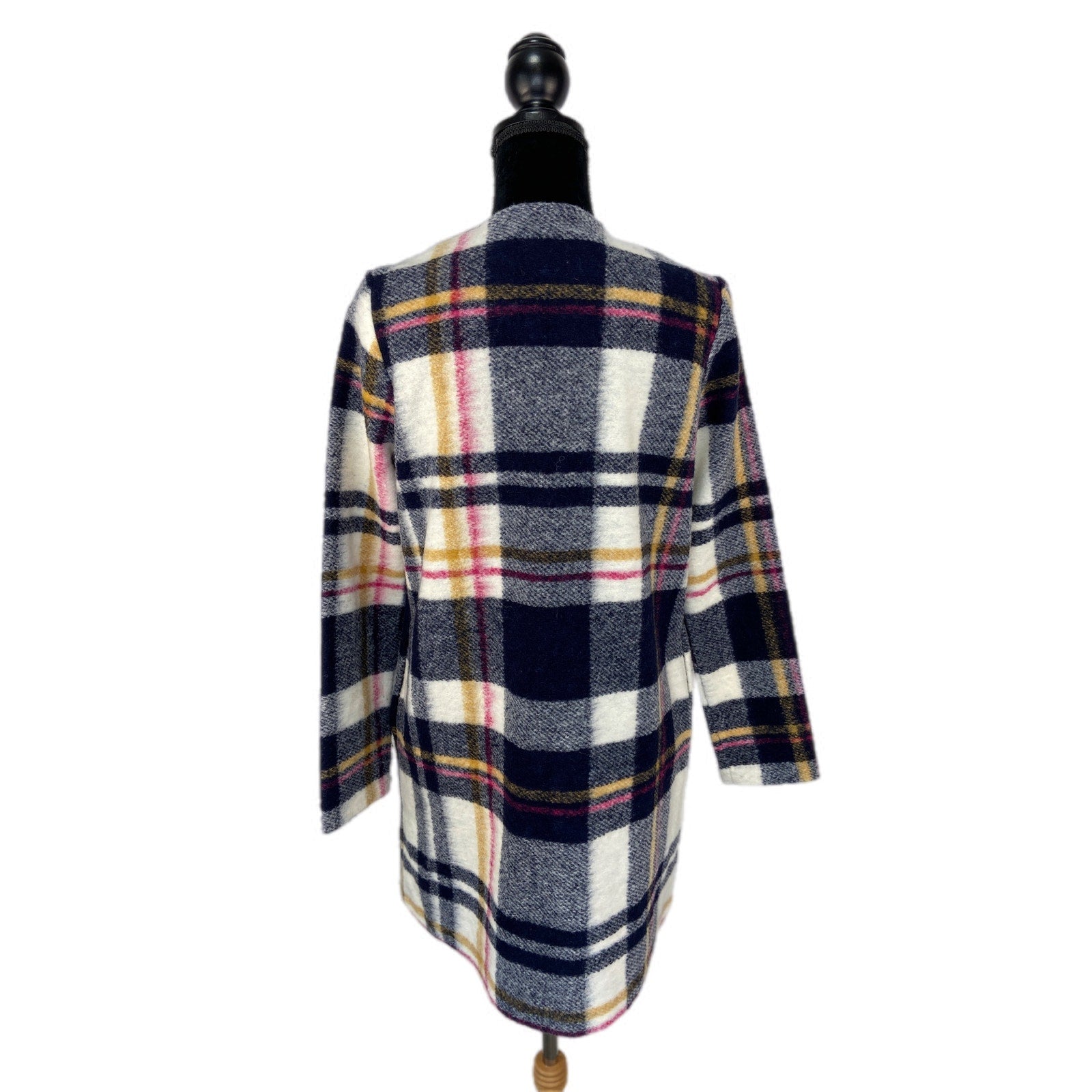 Rachel Zoe Wool Blend Open Front Long Jacket - Women's Size XS