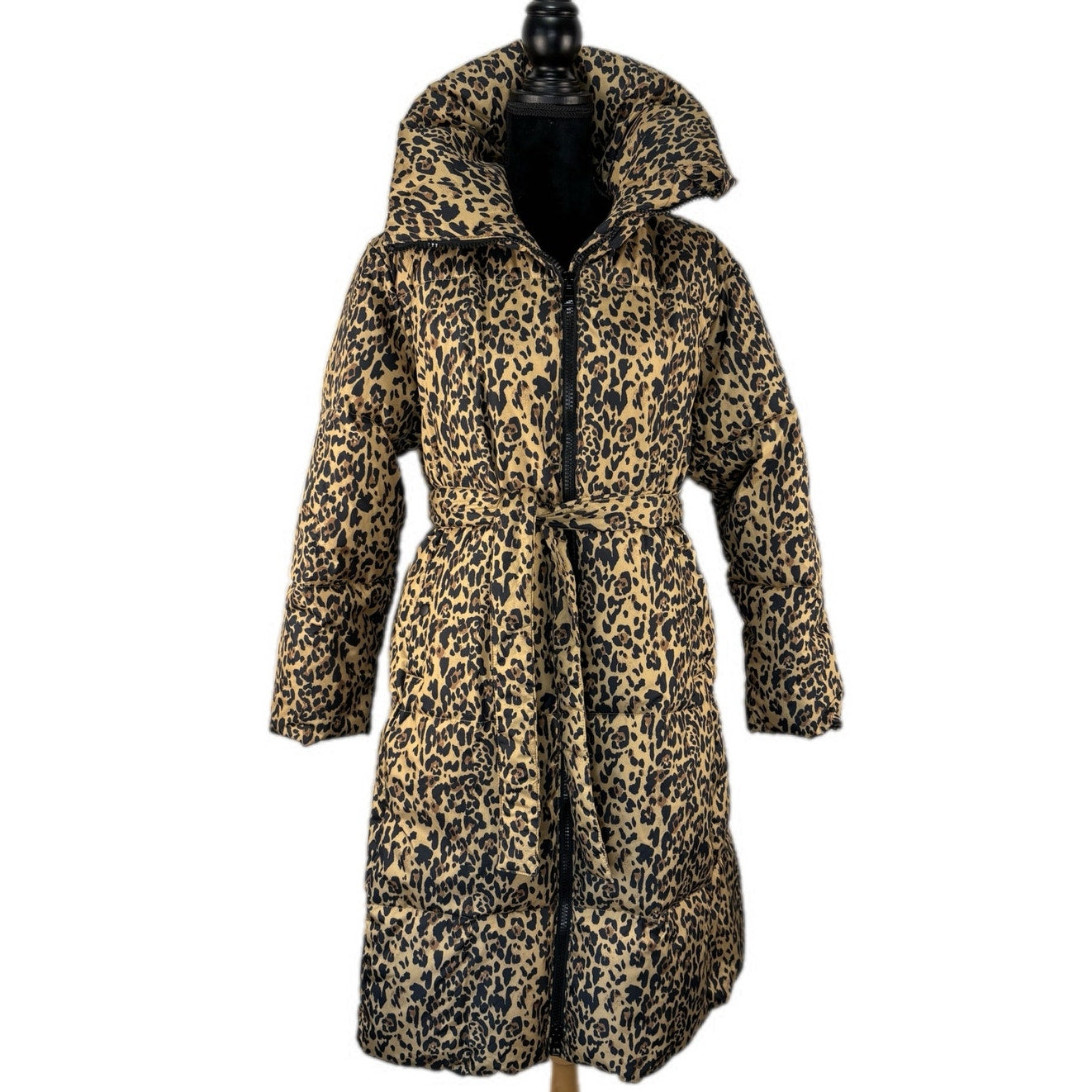 J. Crew Leopard Print Long Puffer Parka Primaloft - Women's Size L