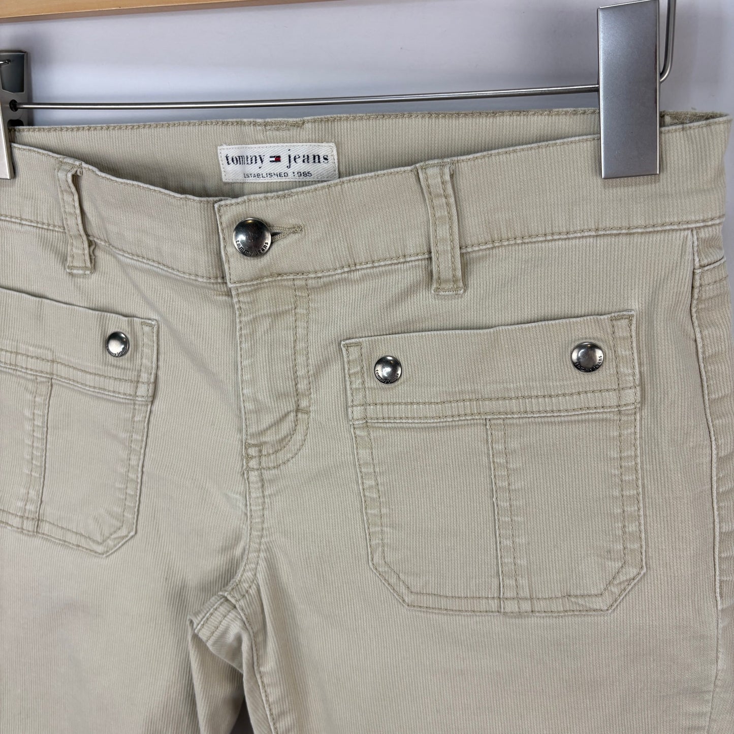 Y2K Tommy Jeans Low Rise Crop Khaki Pants - Women's Size Small
