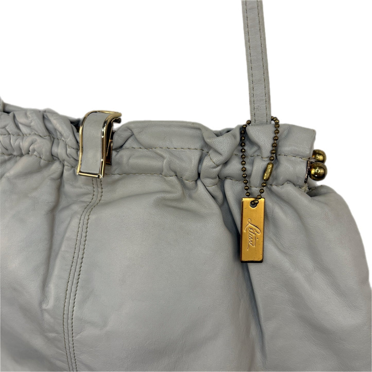 Vintage Letisse Gray Shoulder Strap Pouch Purse