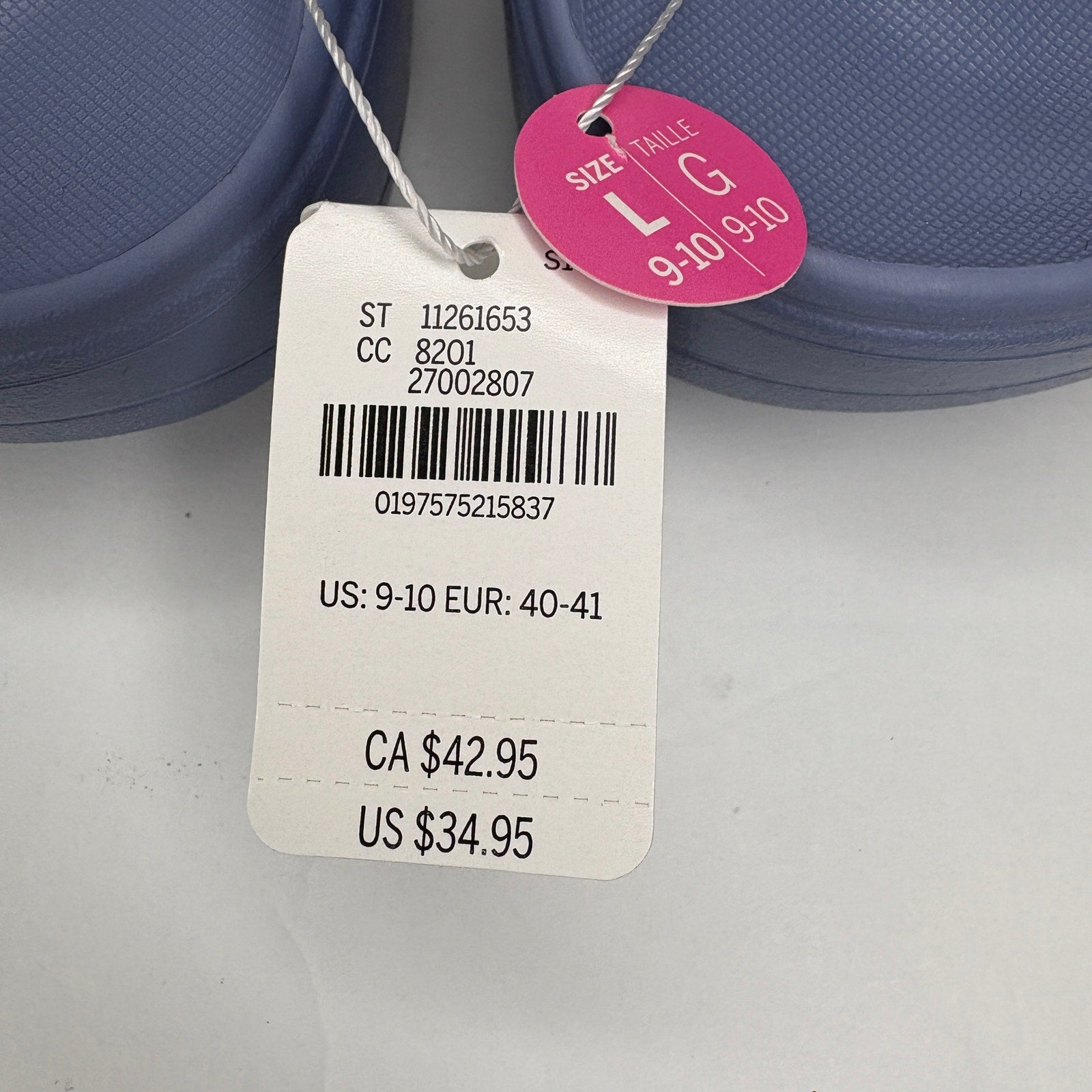 PINK Dusty Iris Platform Slide Sandals NWT - Women's Size L 9/10