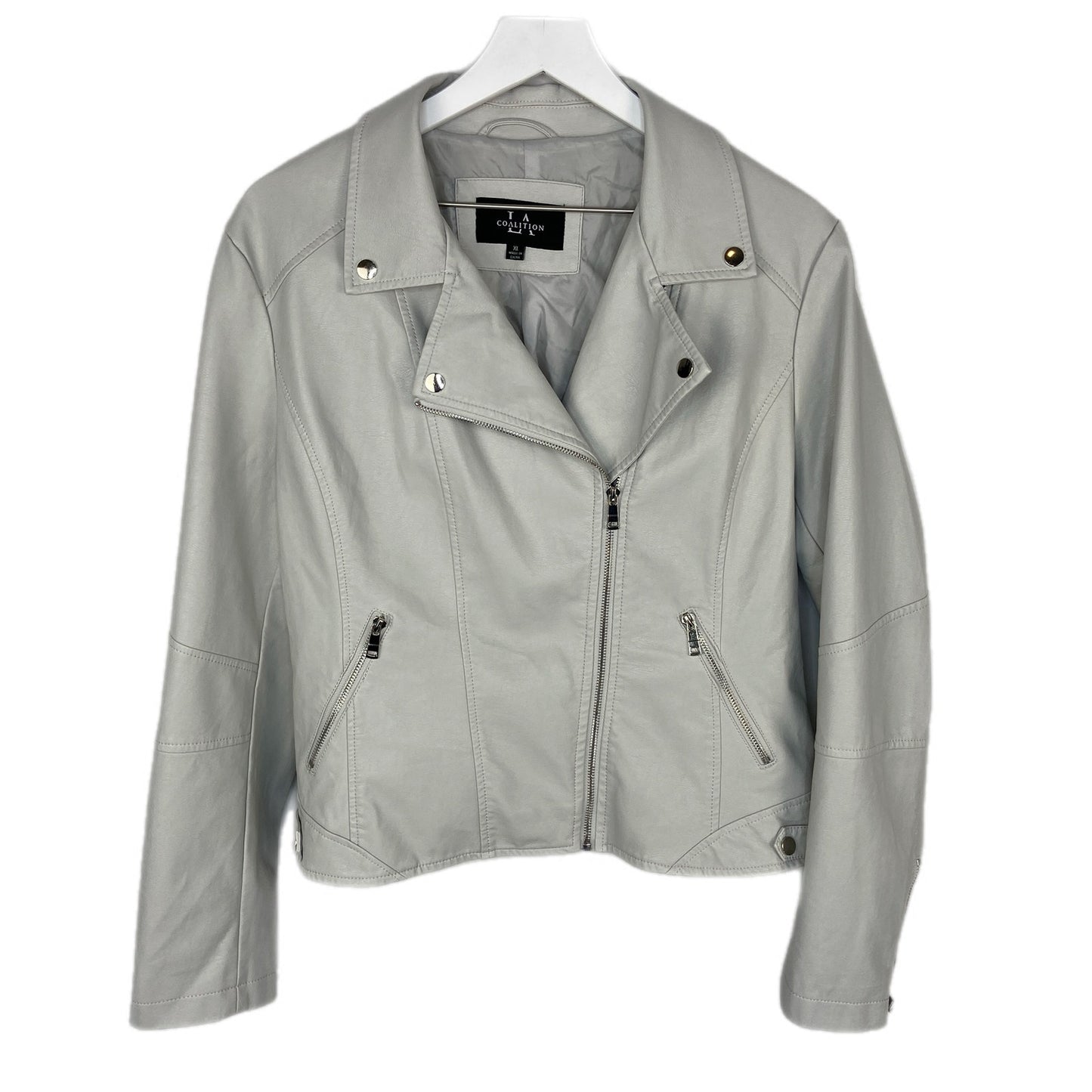 LA Coalition Faux Leather Moto Jacket - Women's Size XL
