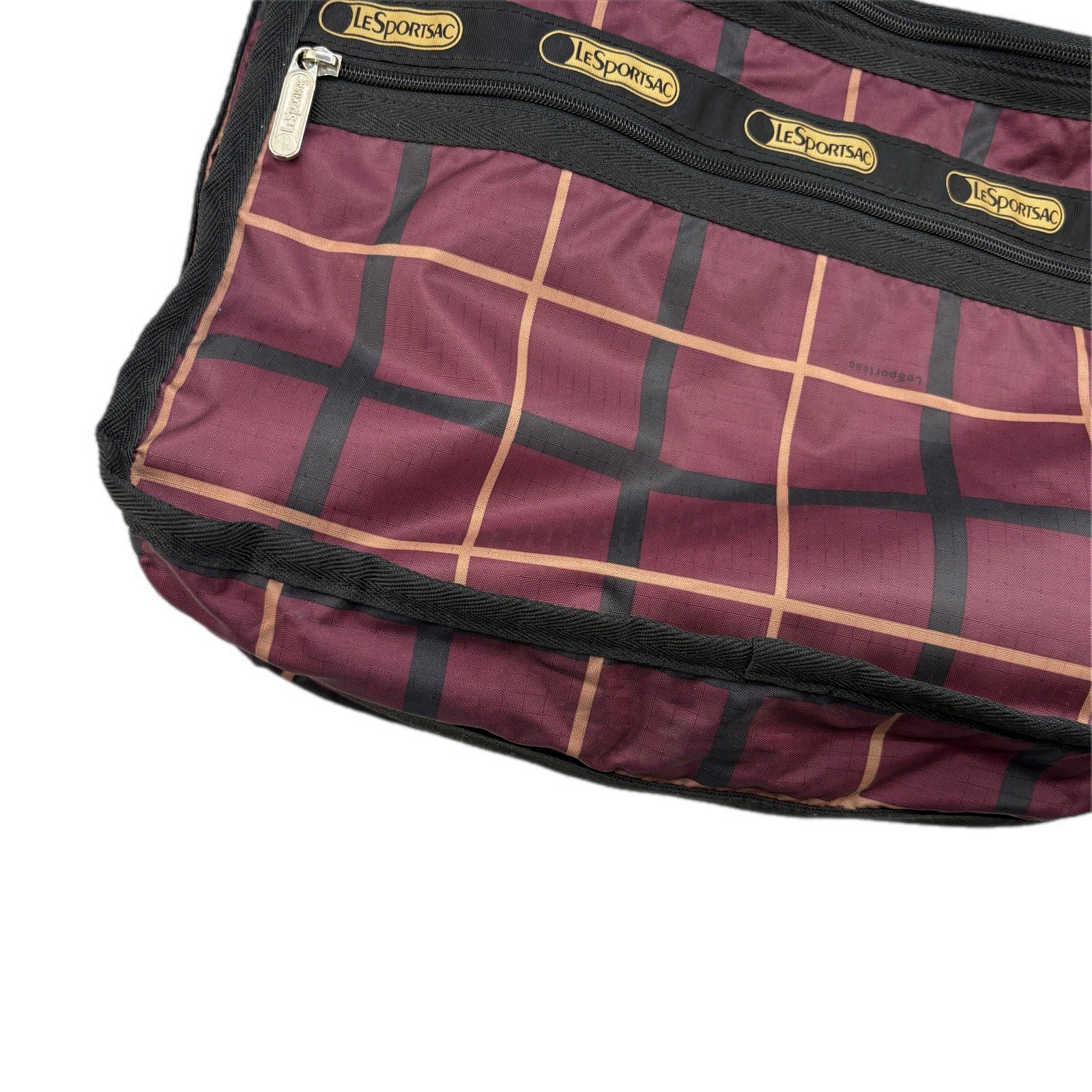 LeSportsac Burgundy Plaid Crossbody Everyday Bag
