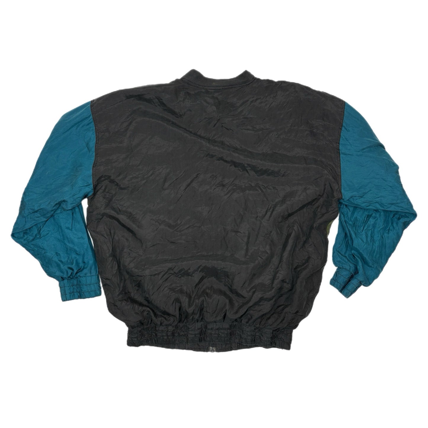 Y2K Silk Color Block Windbreaker Jacket - Men's Size XL