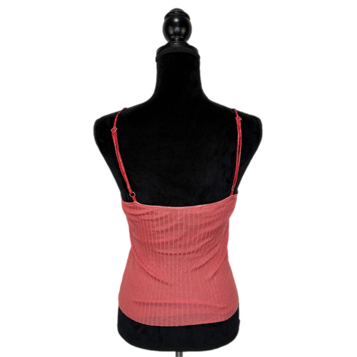 Y2K Knit Coral Going Out Top - Women's Size M