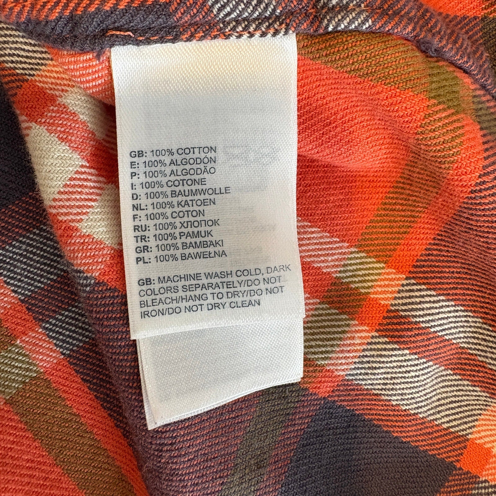 The North Face Salmon Colored Plaid Flannel Button Up Shirt - Women's Small