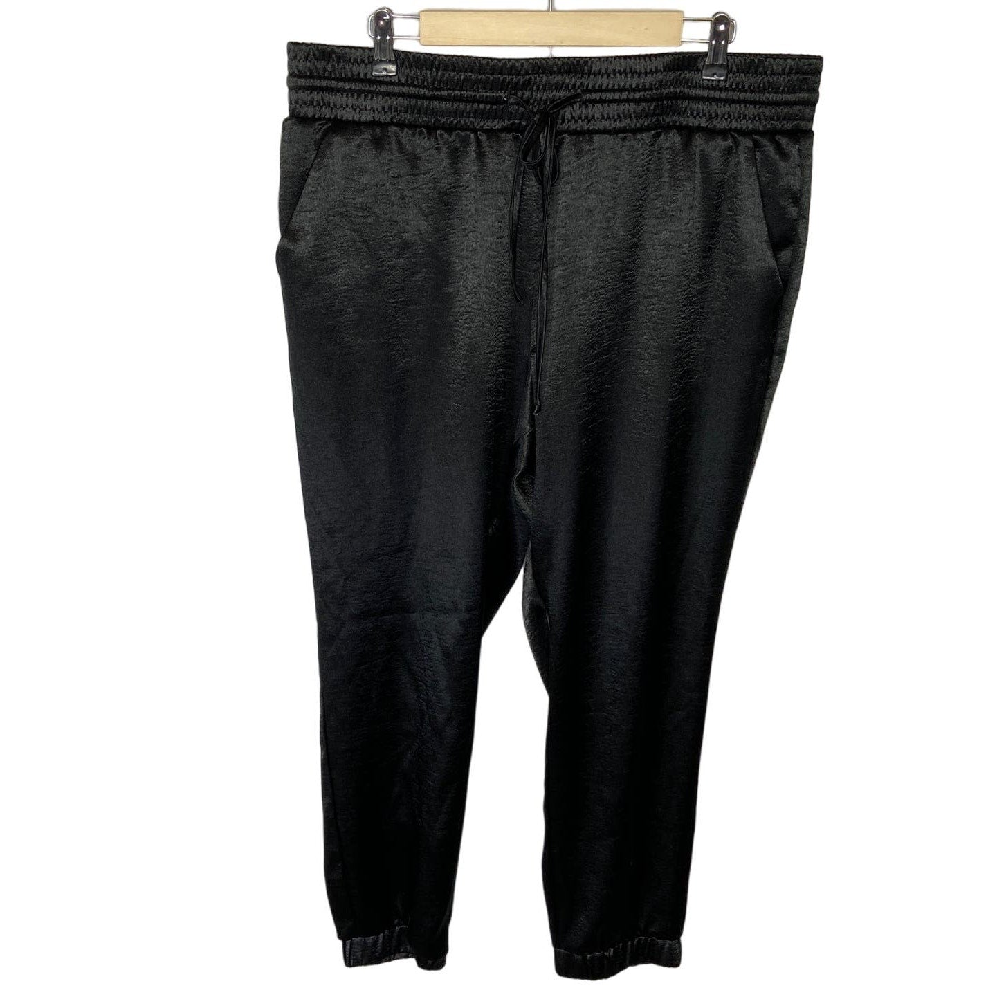 New York & Company Silky Feel Black Joggers - Women's Size XL