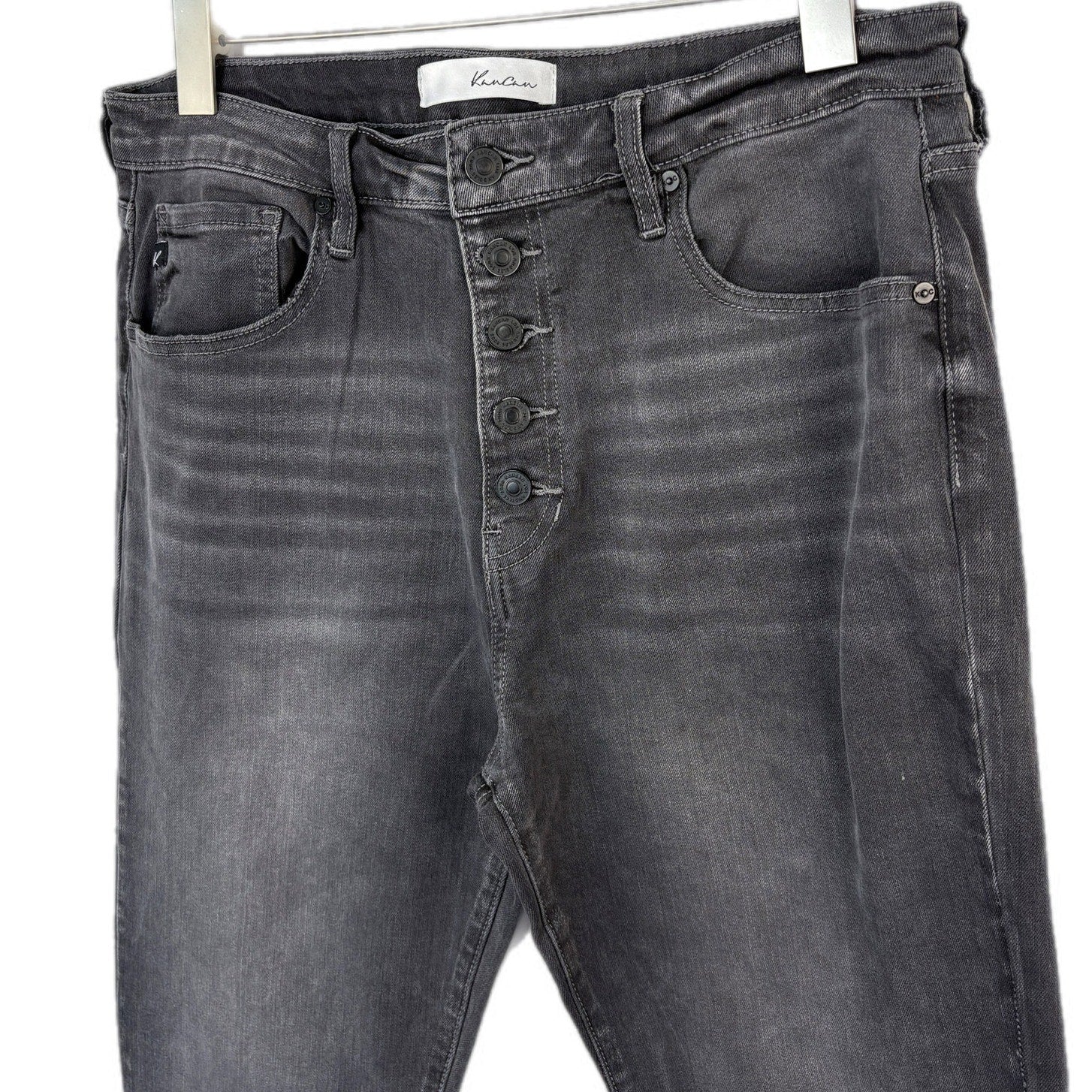 KanCan Faded Black Flare Leg Stretchy Jeans - Women's Size 13
