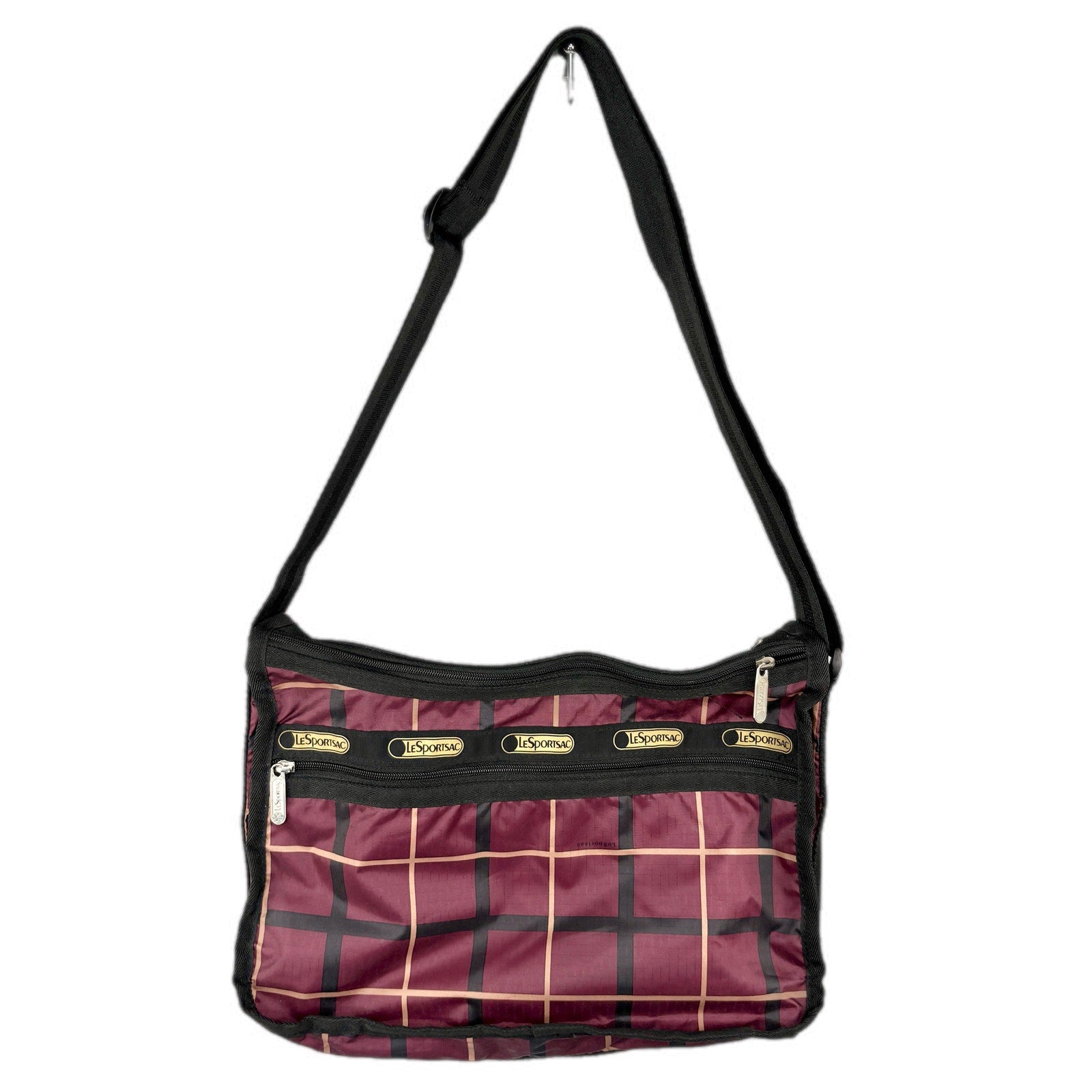 LeSportsac Burgundy Plaid Crossbody Everyday Bag