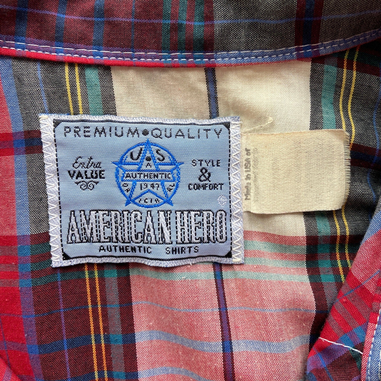 Vintage American Hero Pearl Snap Short Sleeve Western Shirt - Men's XL