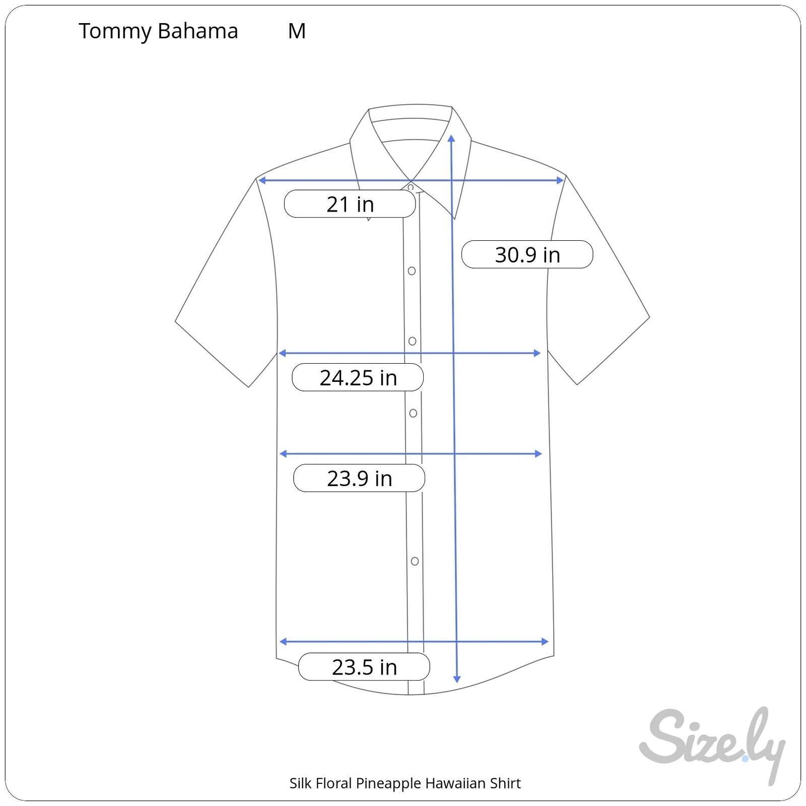 Tommy Bahama Yellow Silk Floral Pineapple Hawaiian Shirt - Men's M