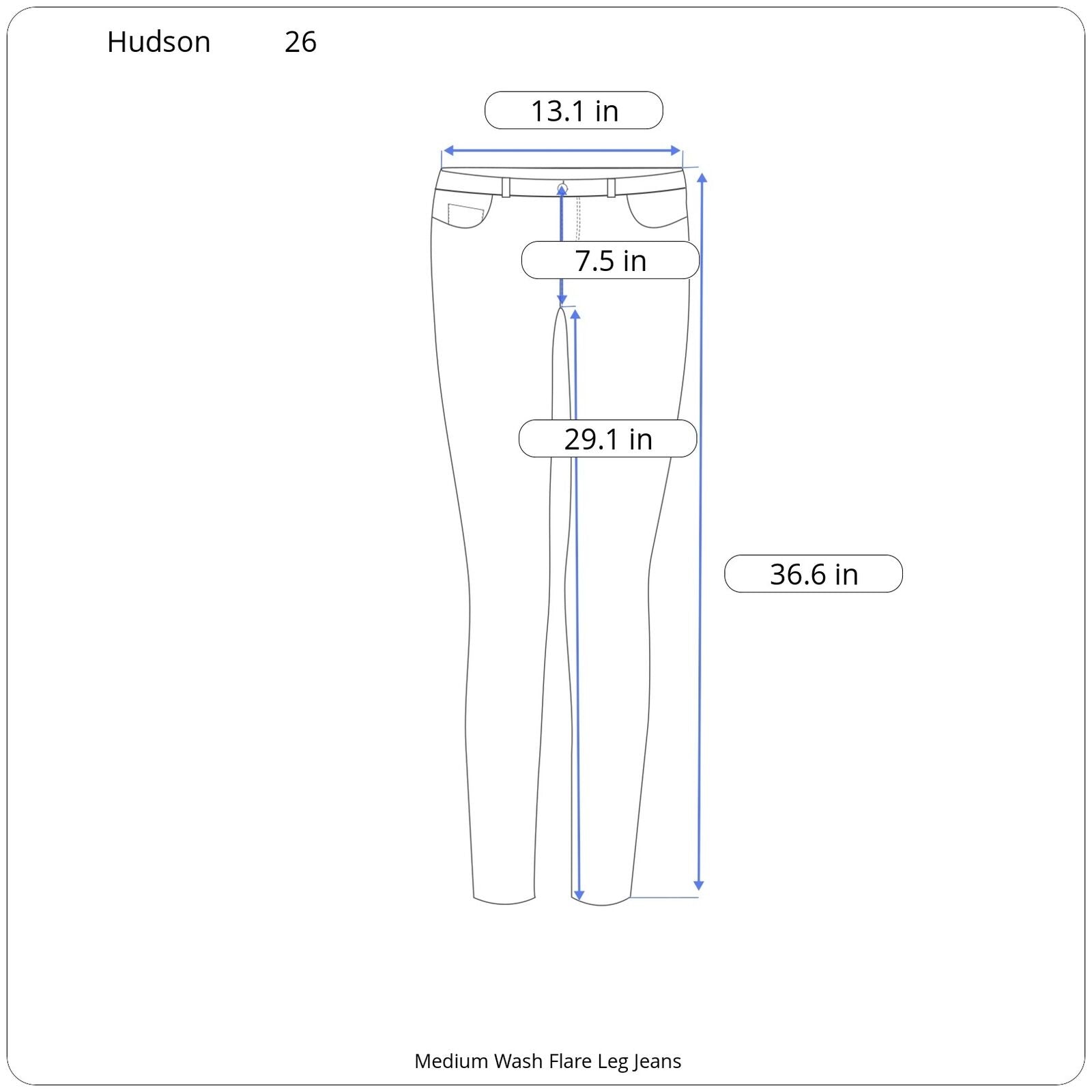Hudson Low Rise Flare Leg Jeans - Women's 26