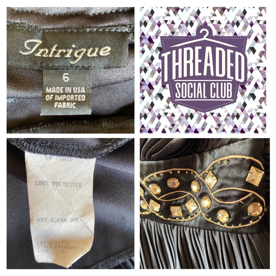 Pleated Empire Waist Grecian Style Formal Dress - Women's Size 6