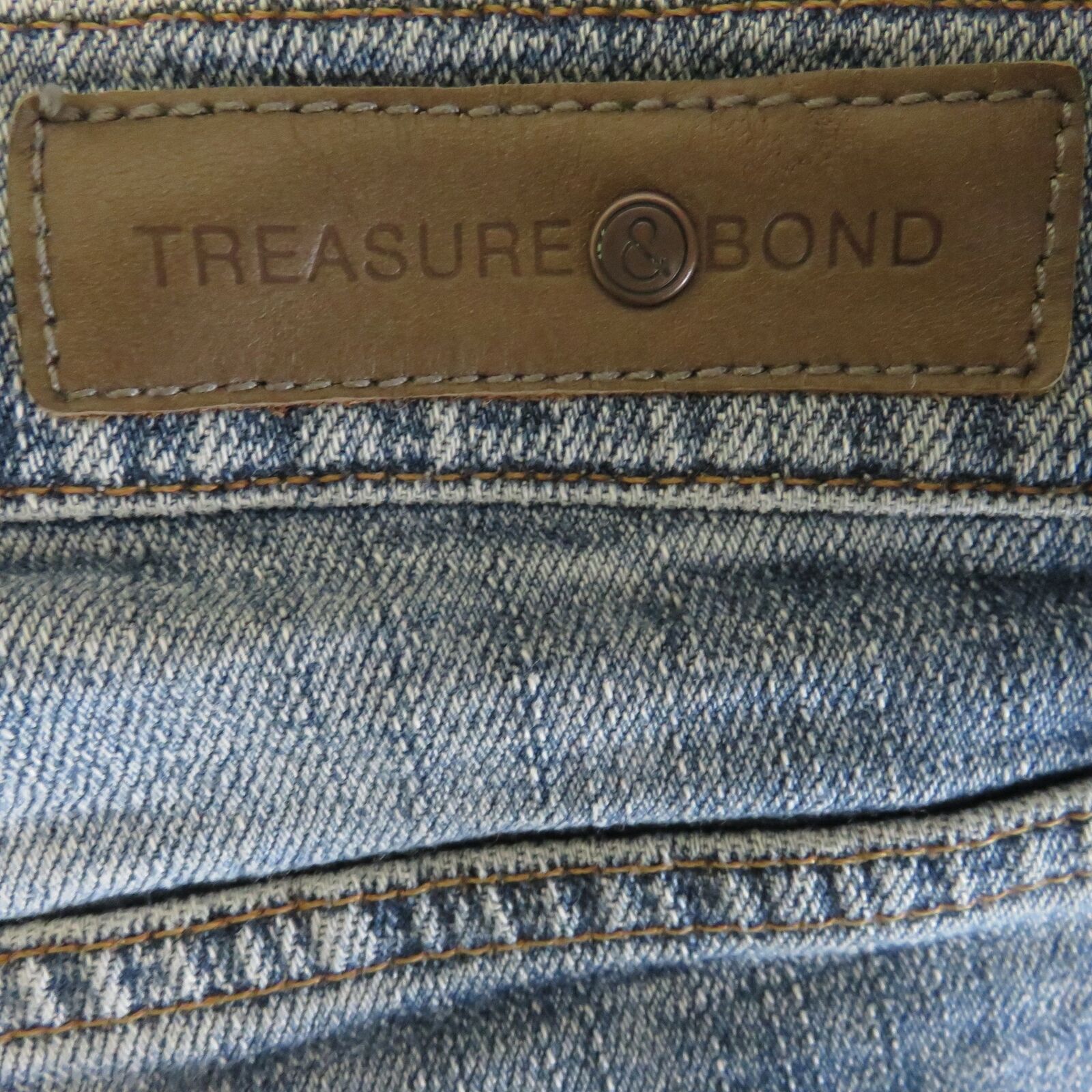 Treasure & Bond Raw Hem Mid Rise Skinny Boyfriend Distressed Jeans - Women's 27