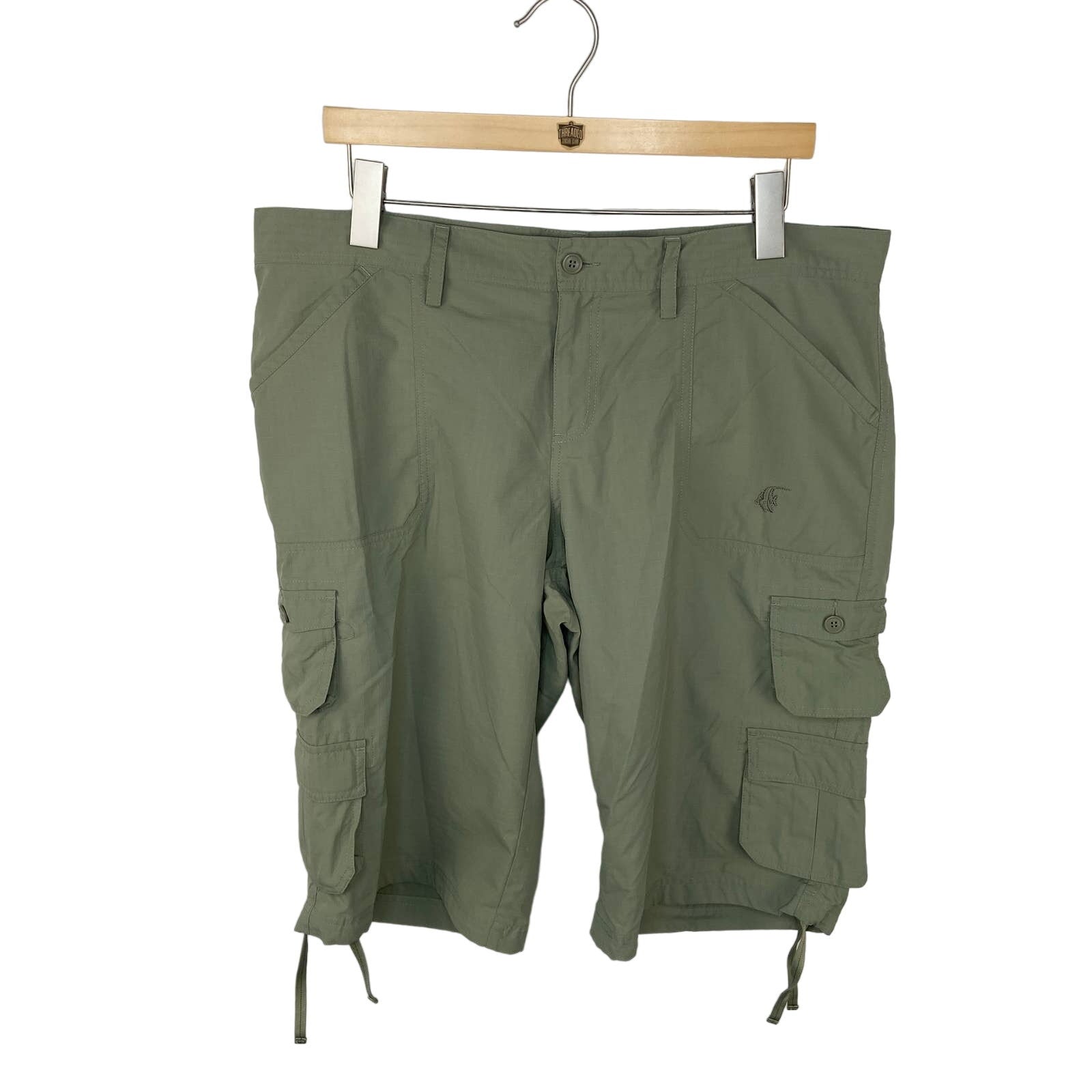 Guy Harvey Nylon Khaki Cargo Shorts - Women's Size 14