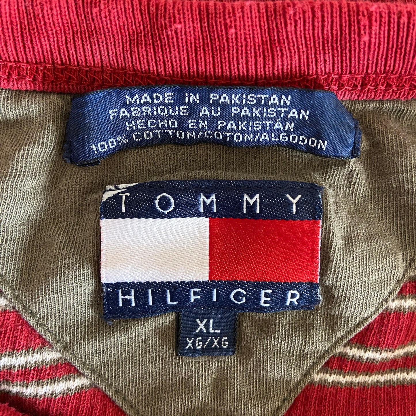 Tommy Hilfiger Striped Ribbed Long Sleeve Shirt - Men's Size XL
