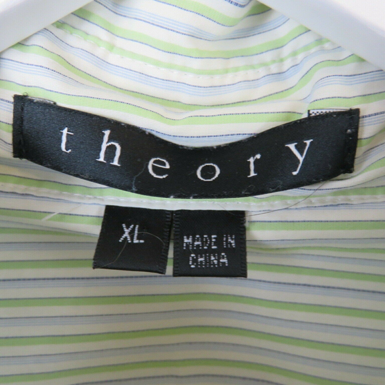 Theory Andrew Striped Button Front Dress Shirt - Men's XL