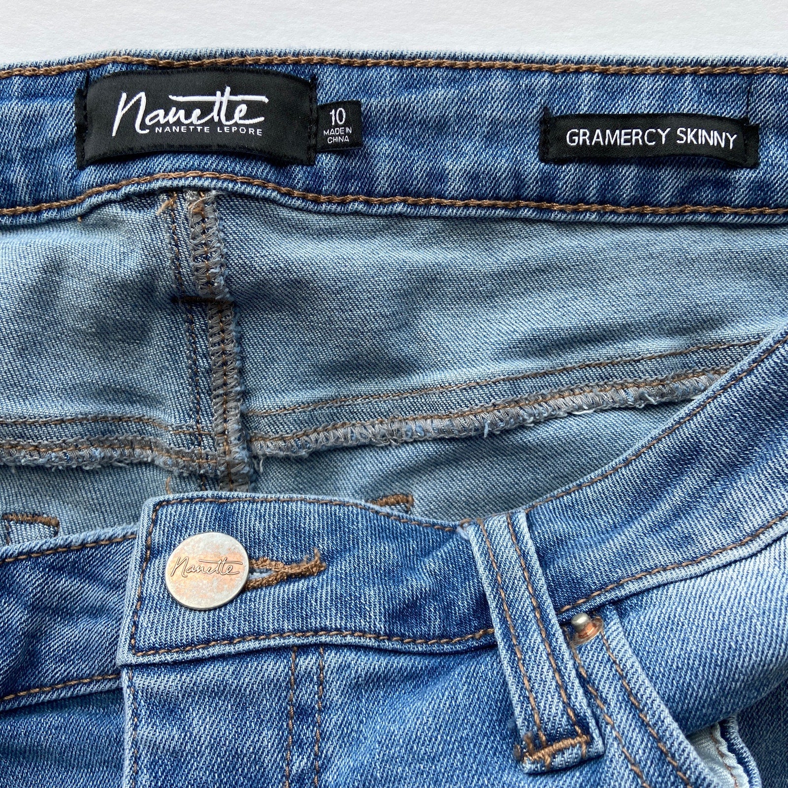 Nanette Lepore Gramercy Skinny Raw Hem Jeans - Women's Size 10