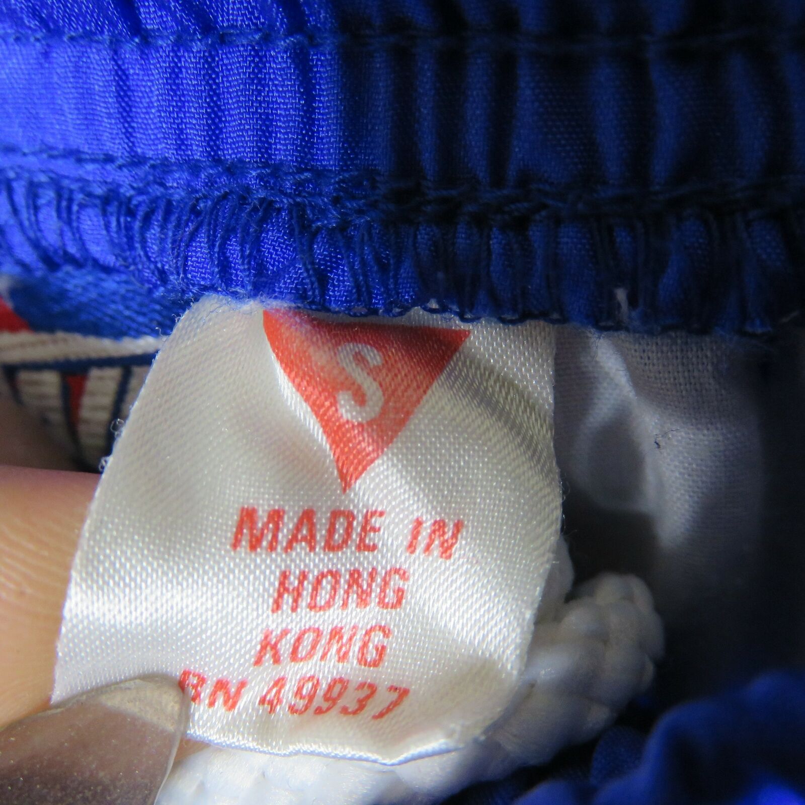 Vintage Blue Nylon Lined Track Pants Side Stripe - Women's Small