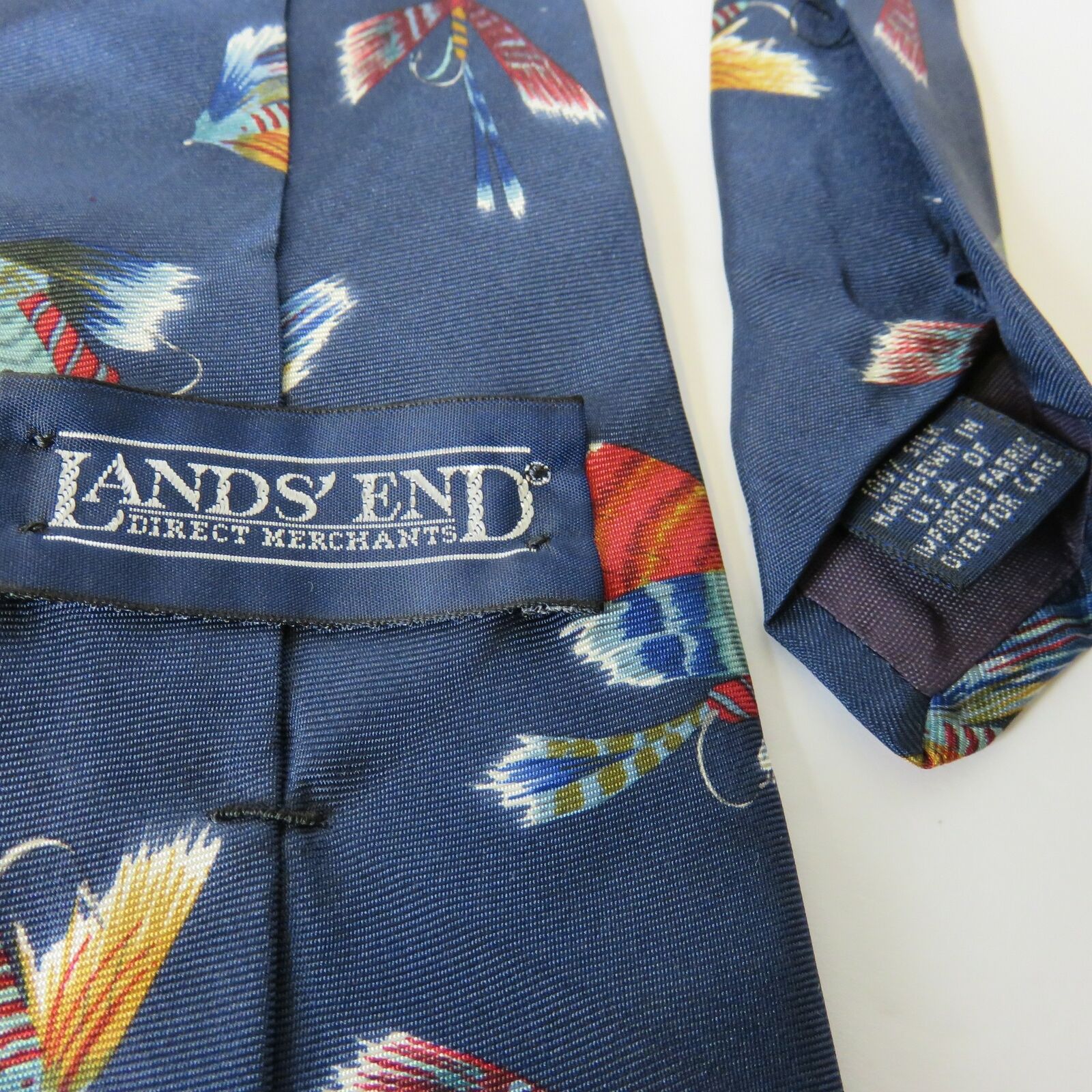 Lands' End Fishing Lures Handsewn Silk Men's Tie