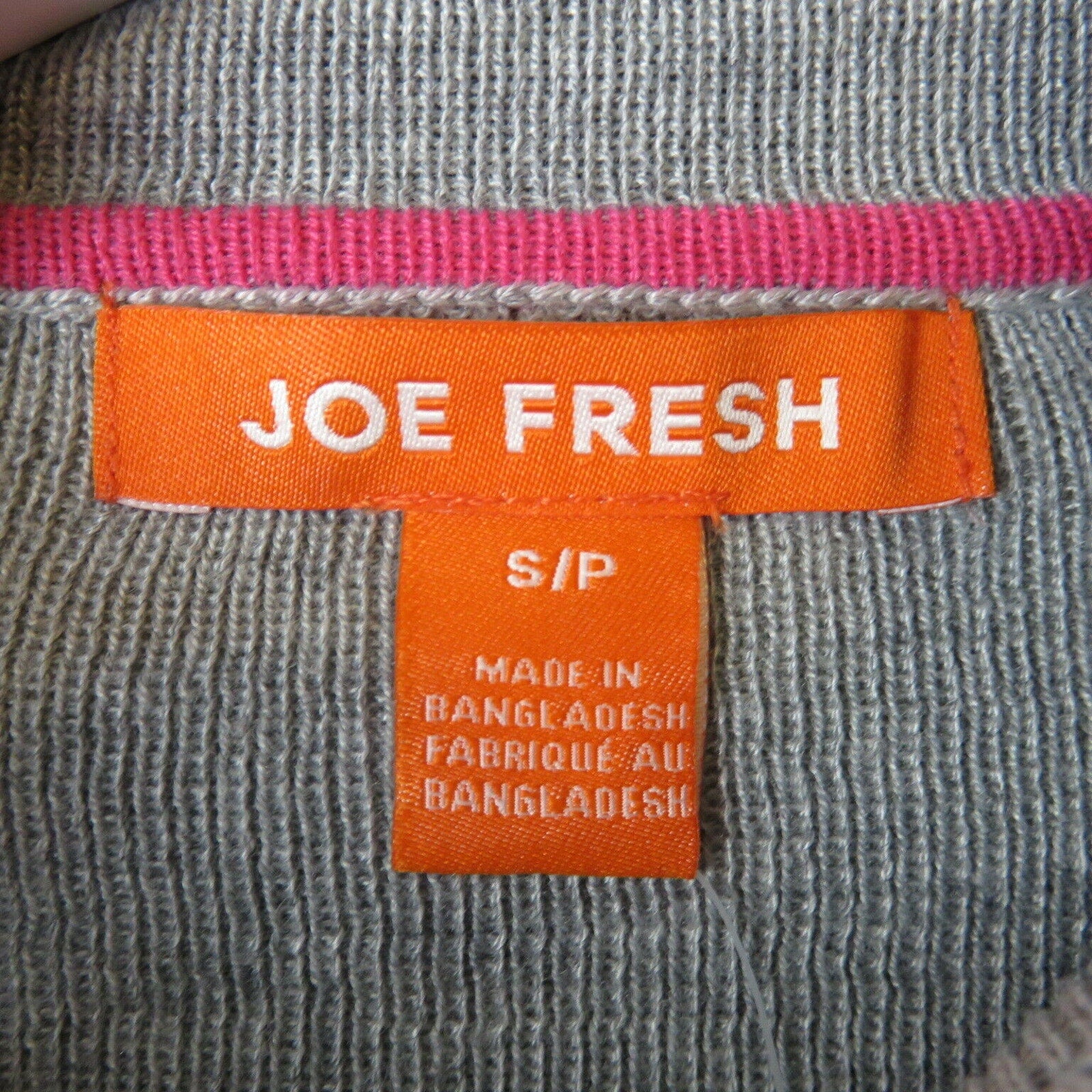 Joe Fresh Gray Pink Stripe Turtleneck NWT - Women's Small
