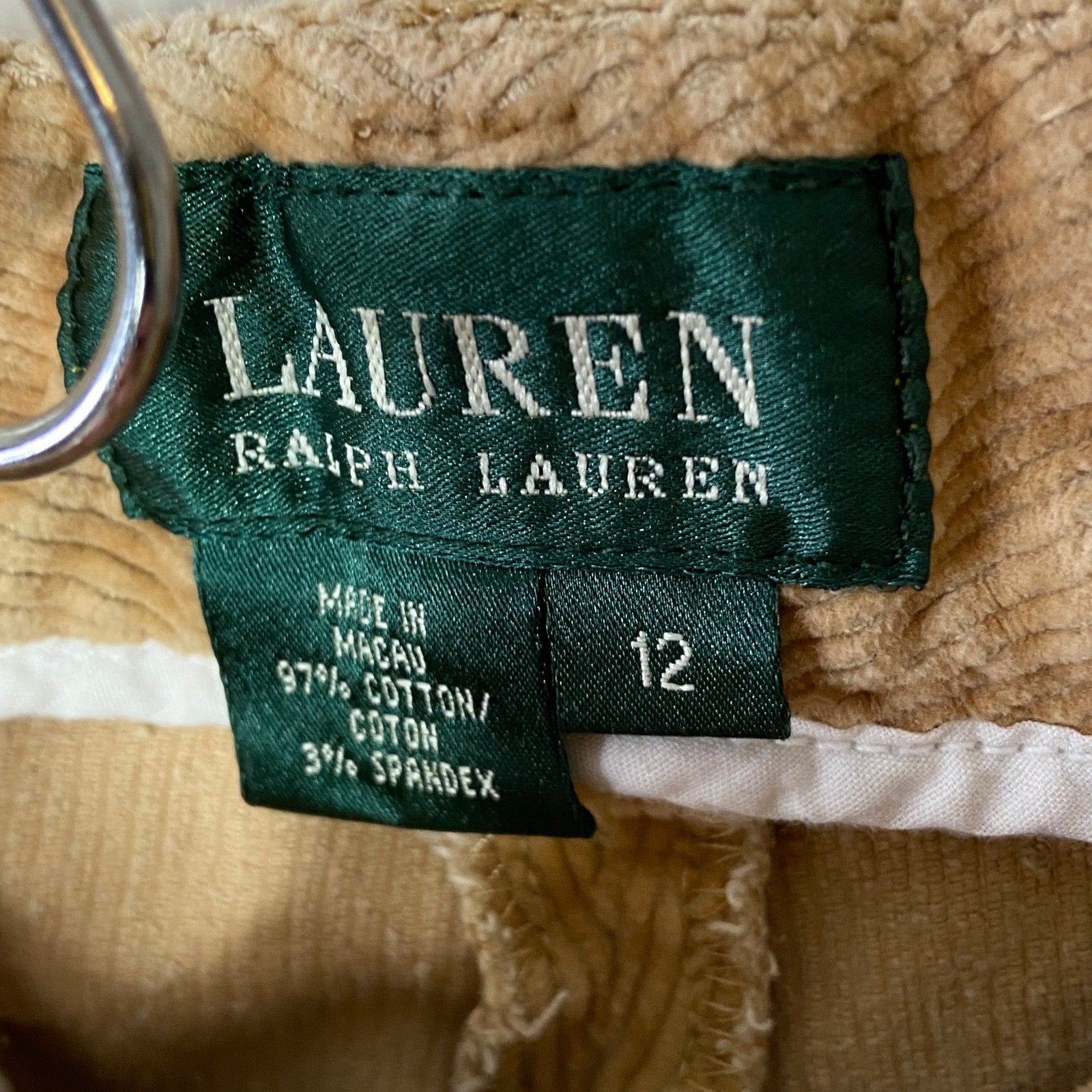 Ralph Lauren Khaki Corduroy Pants - Women's Size 12