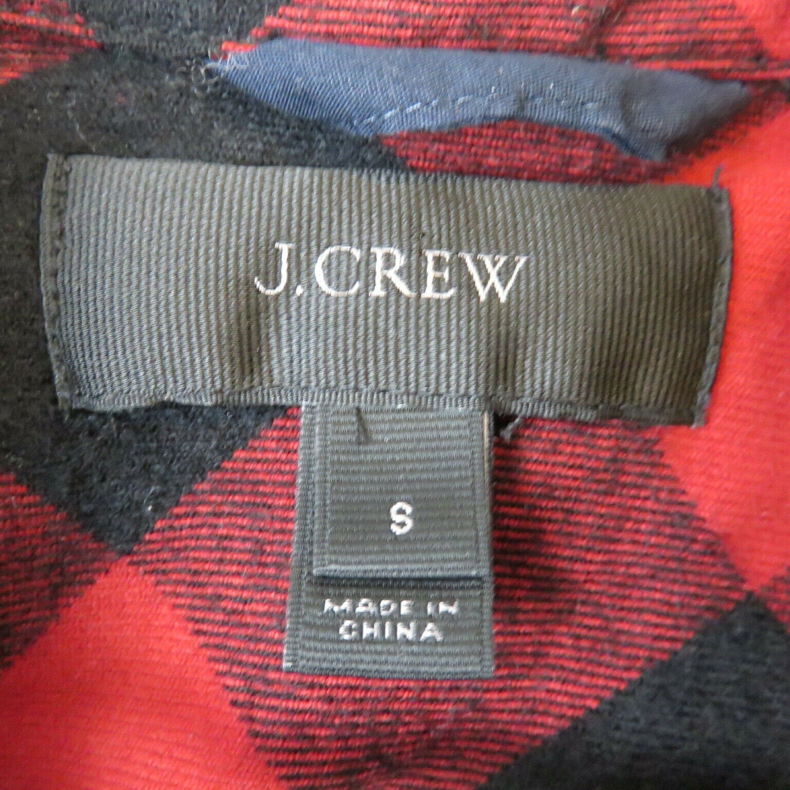 J. Crew Red Buffalo Plaid Wool Blend Pullover Flannel Shirt - Women's S