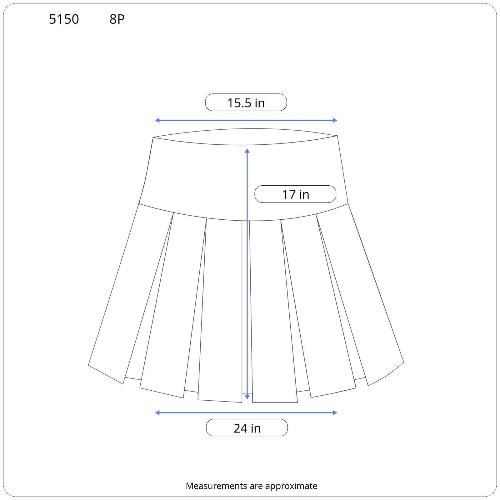 Plaid Pleated Short Skirt - Women's Size 8 Petite