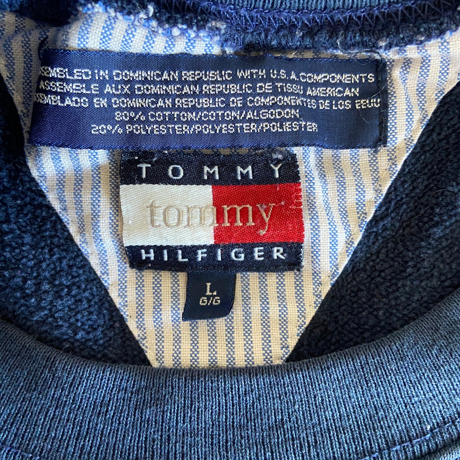 Tommy Girl Tommy Hilfiger Blue Crewneck Sweatshirt - Women's SIze L