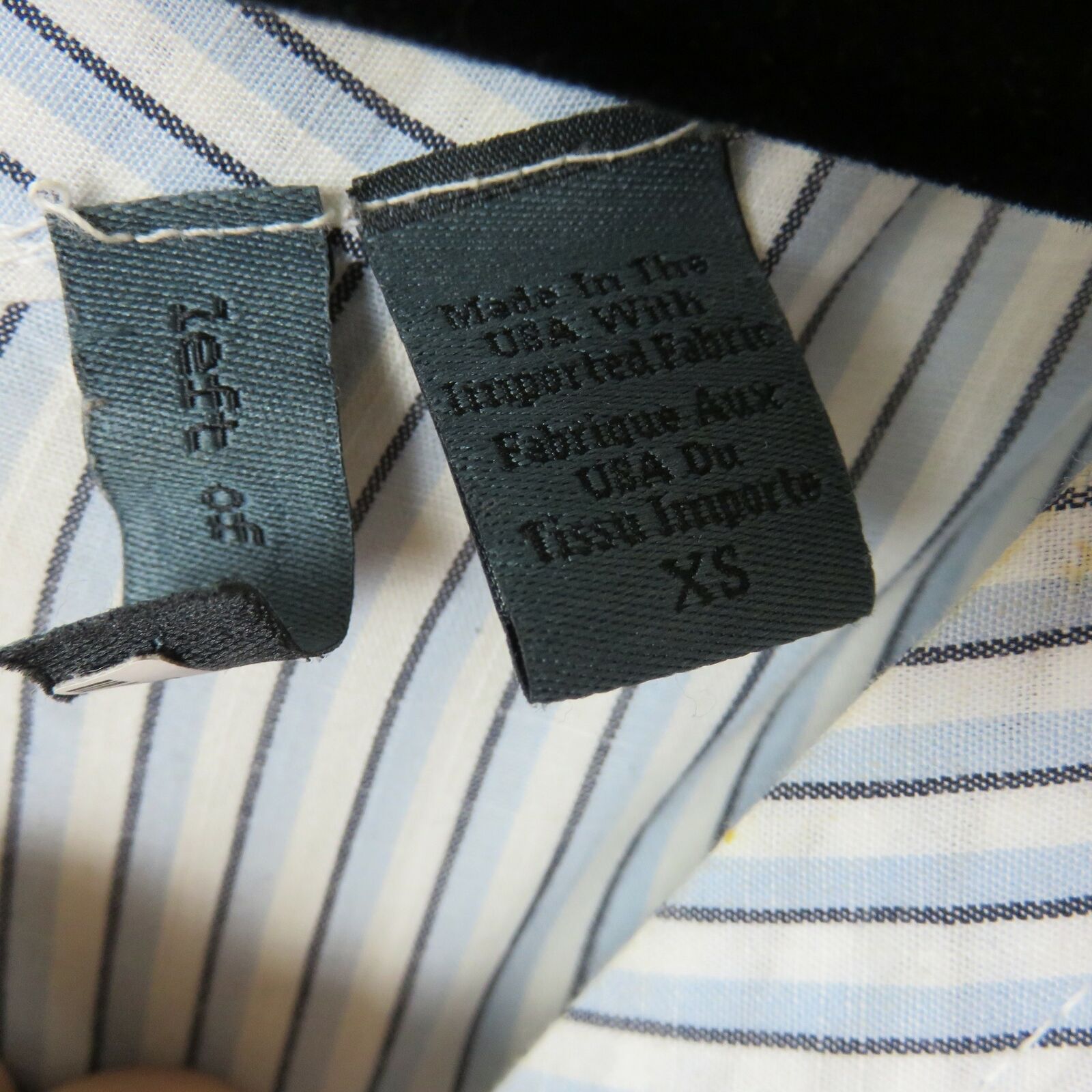 Left of Center Anthropologie Blue White Stripe Sleeveless Top - Women's XS