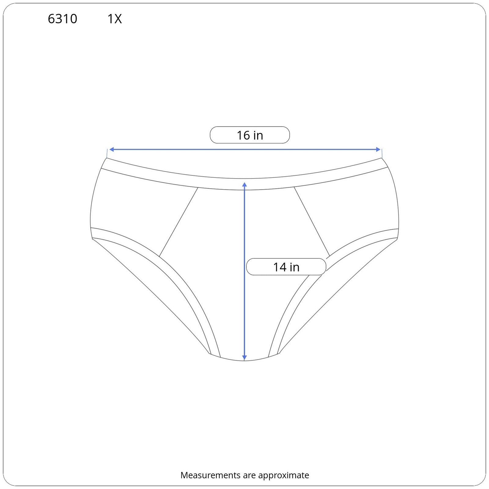 Ibiza Swimwear High Waist Cross V Front Swim Suit Bottom - Women's Plus Size 1X