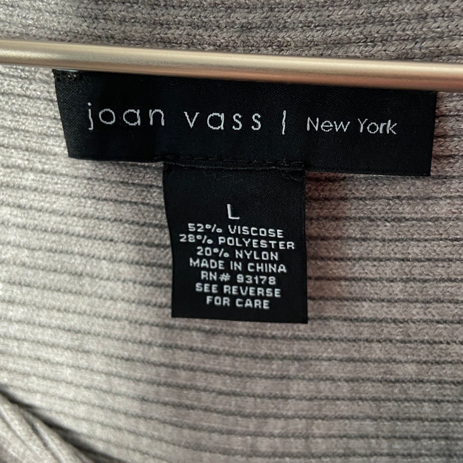 Joan Vass Gray Dolman Sweater Button Embellished Shoulder - Women's Size L