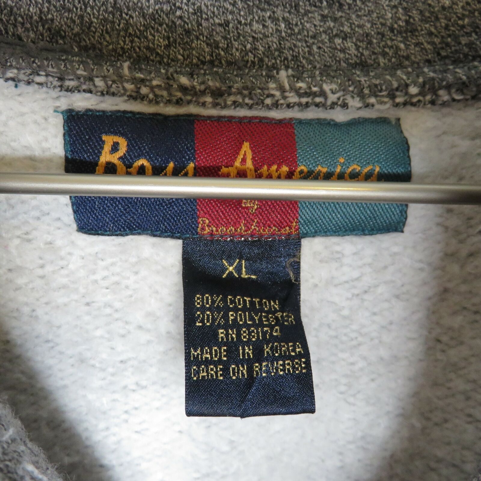 Vintage Boss America Embroidered Pullover 1/4 Zip Sweatshirt - Men's XL