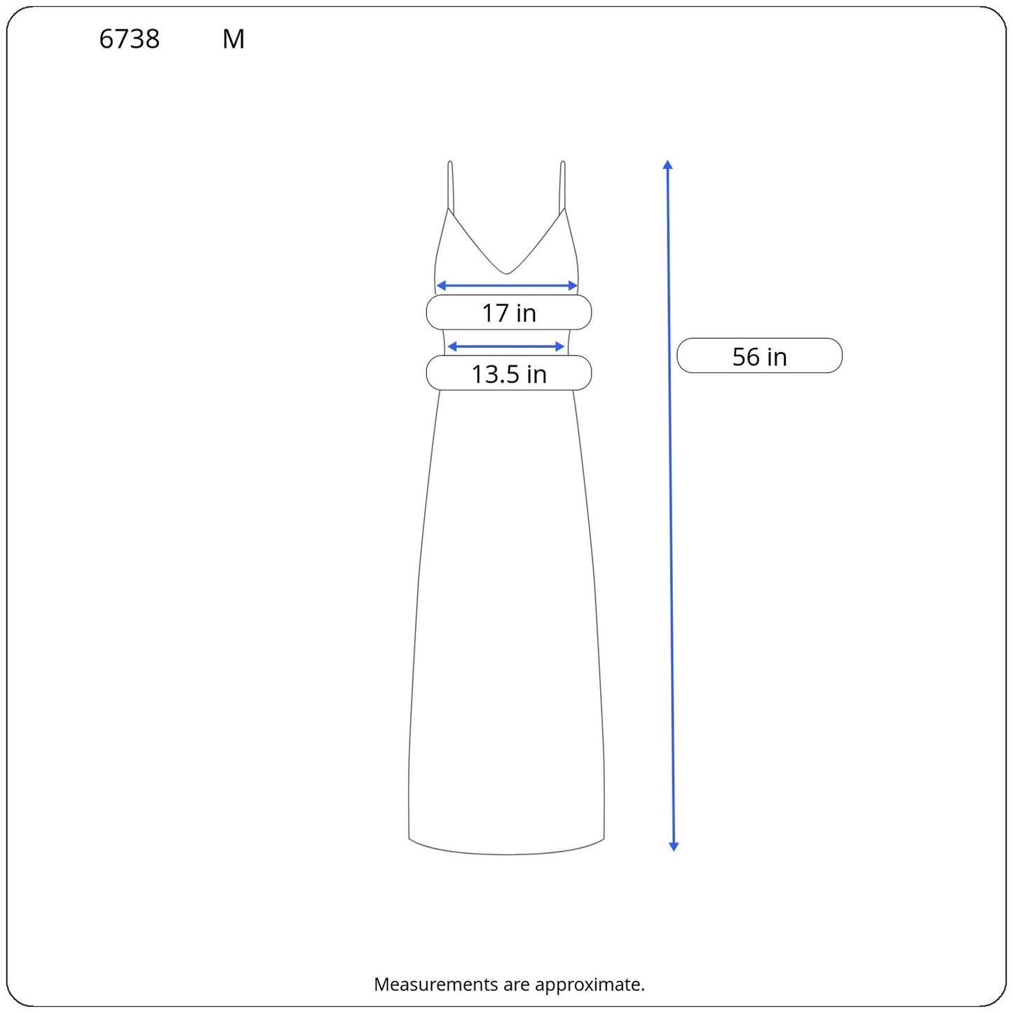 Maison Jules Blue Polka Dot Maxi Dress - Women's Size M