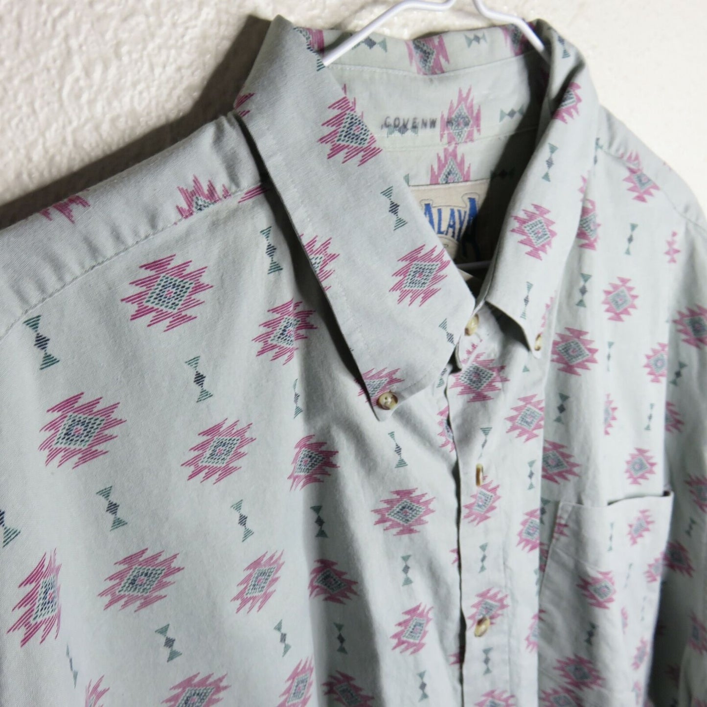 Himalaya Outfitters Southwest Pattern Cotton Button Down Shirt - Men's 2XLT