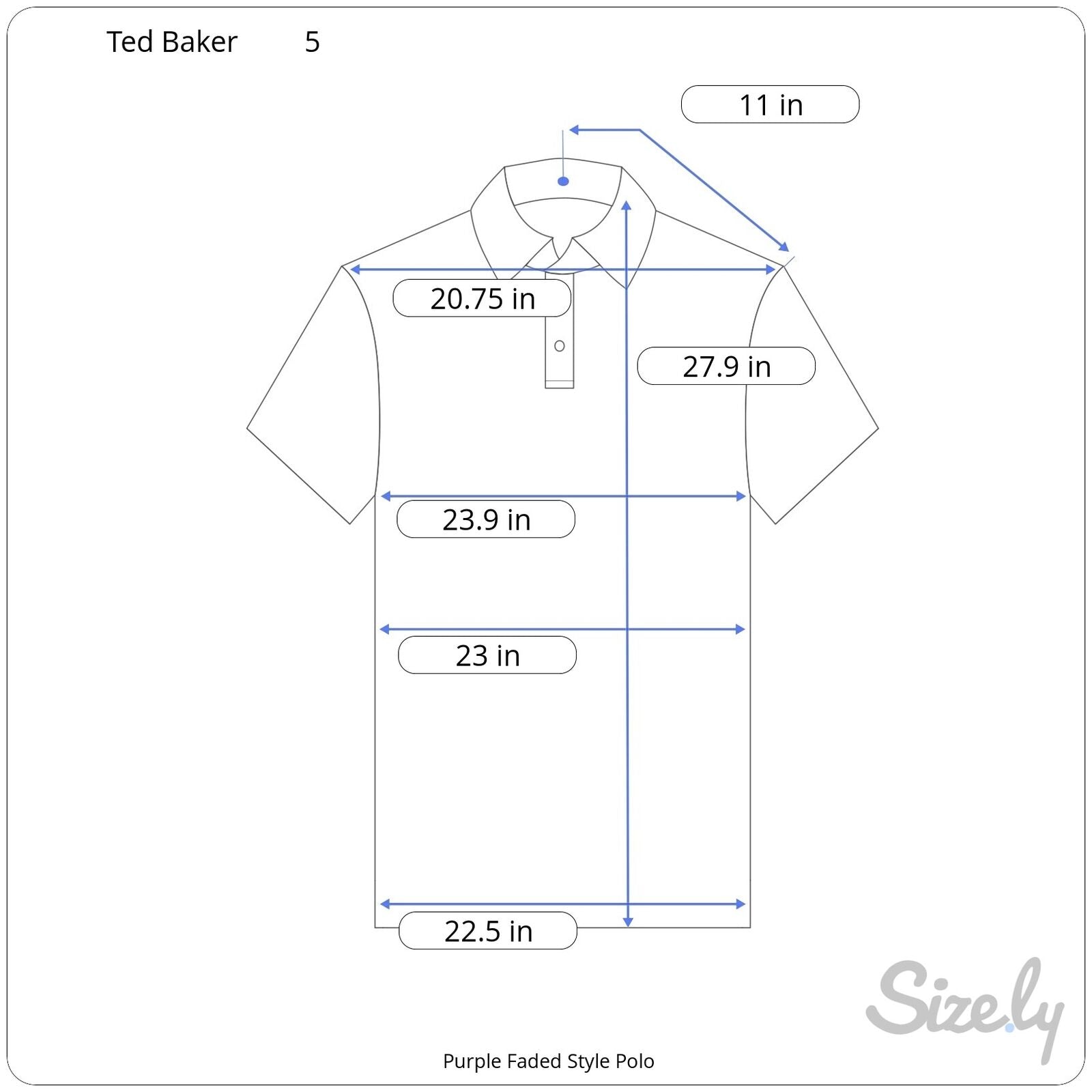 Ted Baker Faded Purple Polo - Men's XL