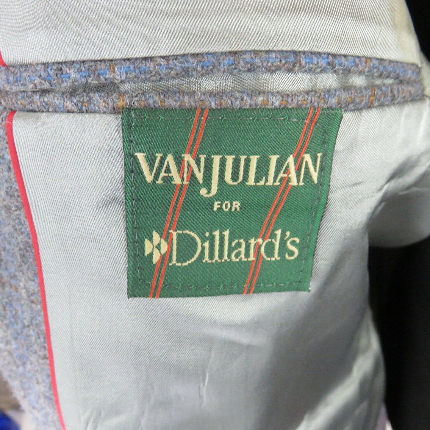 VanJulian for Dillard's Grey Wool Sport Coat Jacket - Men's Size 42