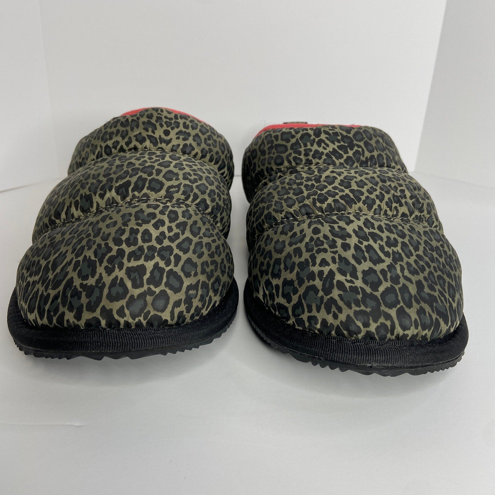 Sorel Go Nylon Faux Fur Bodega Run Sage Slippers - Women's Size 8