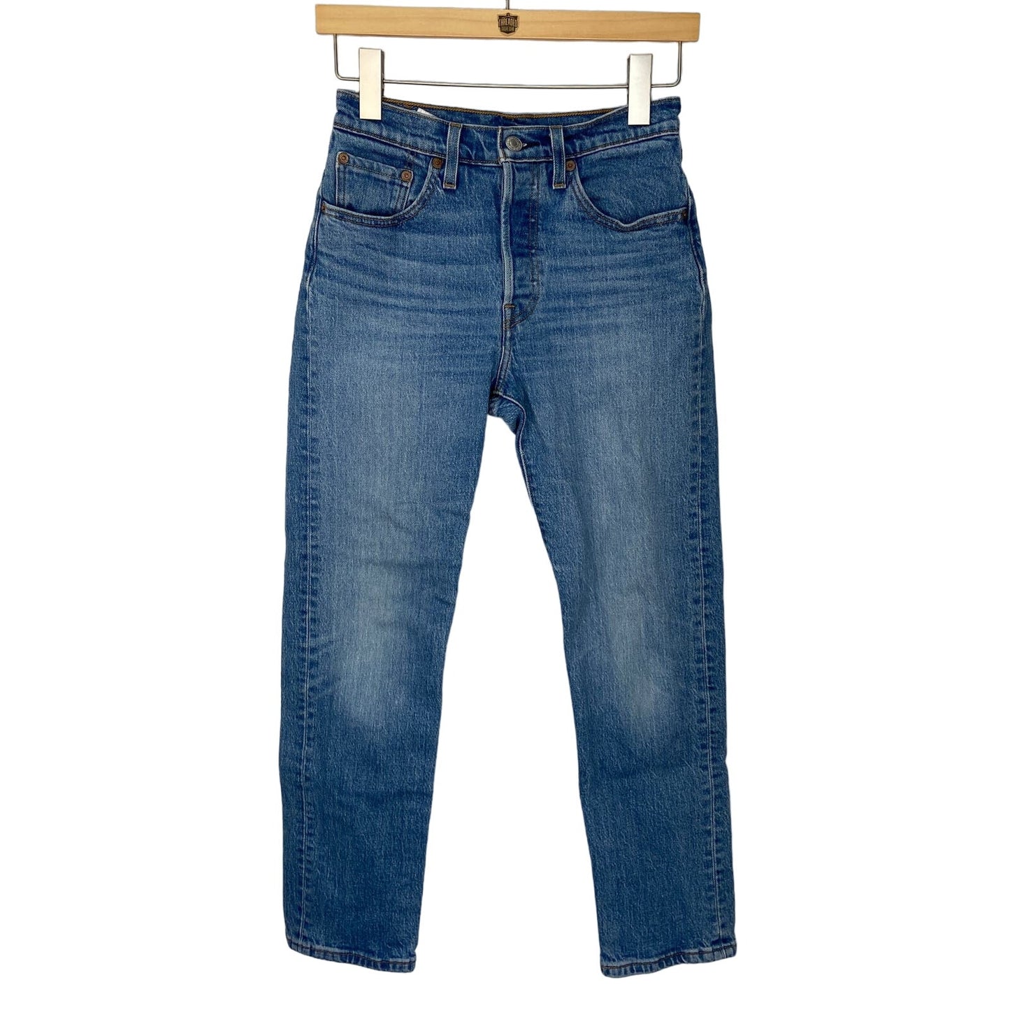 Levi's 501 Original Cropped Stretch Jeans in Jive Song Medium Wash - Women's 24