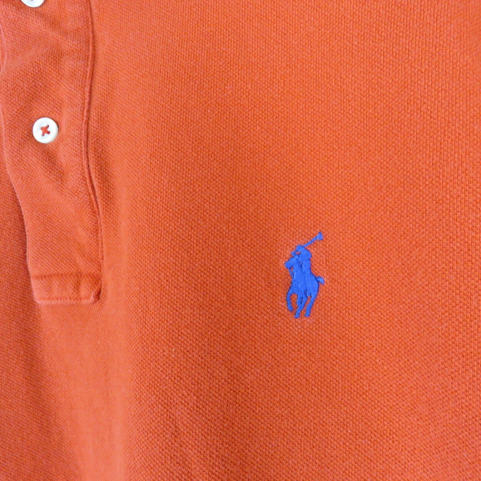 Polo by Ralph Lauren Red-Orange Pony Logo Preppy Short Sleeve Shirt - Men's L