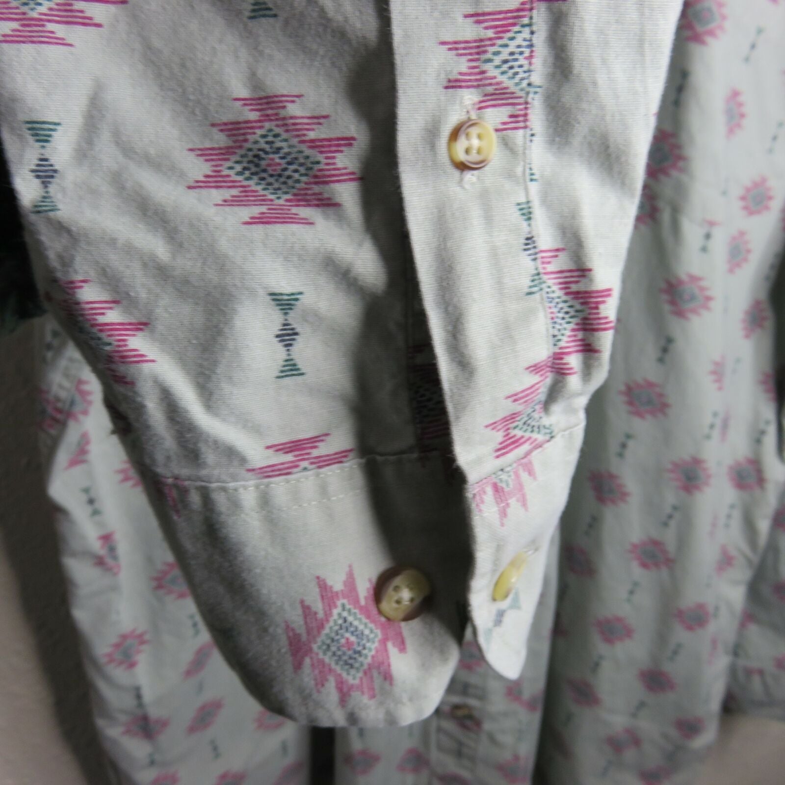 Himalaya Outfitters Southwest Pattern Cotton Button Down Shirt - Men's 2XLT