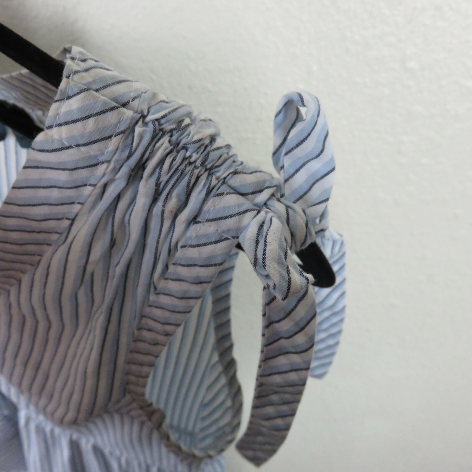 Left of Center Anthropologie Blue White Stripe Sleeveless Top - Women's XS