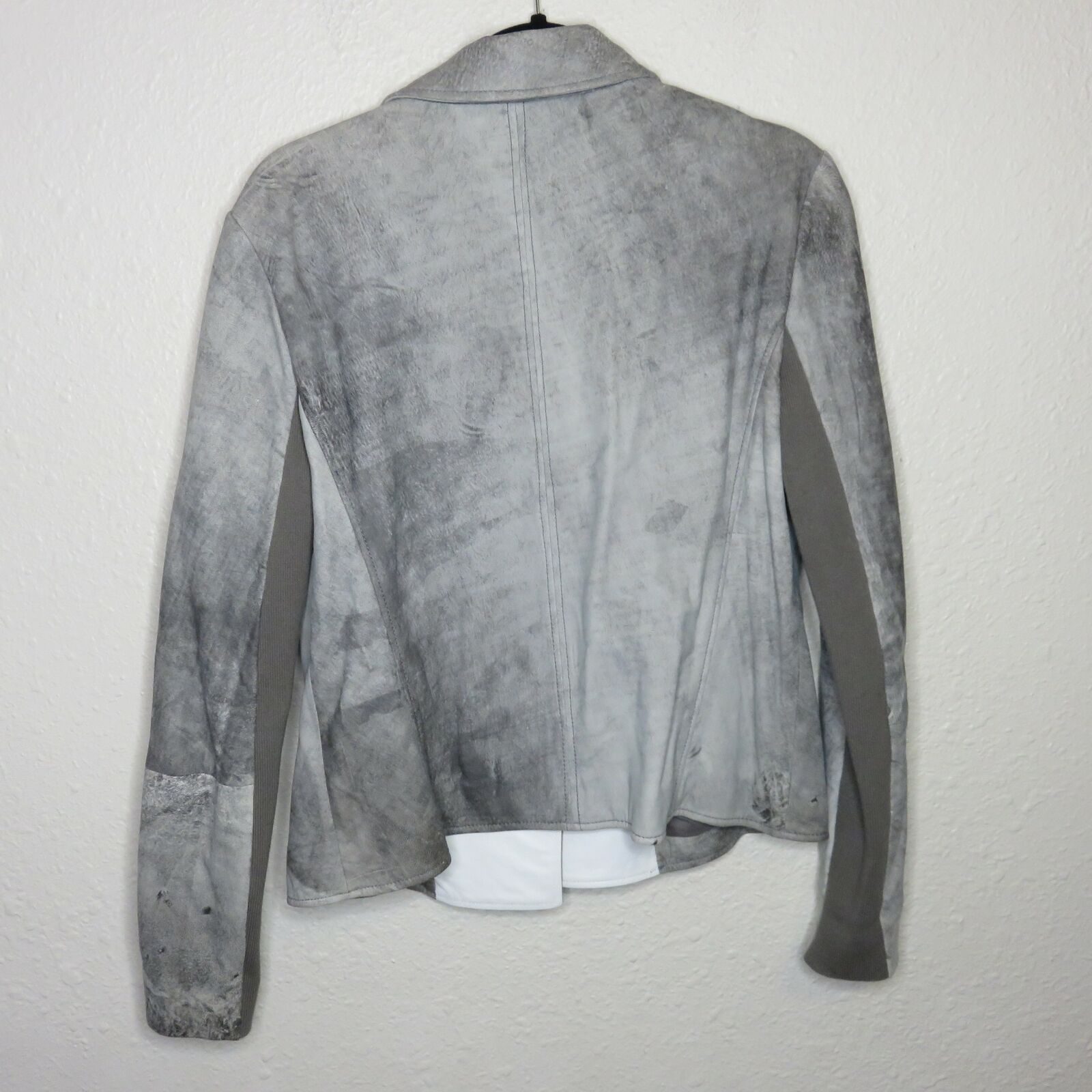 Trouve Gray Genuine Leather Jacket - Women's Size Small
