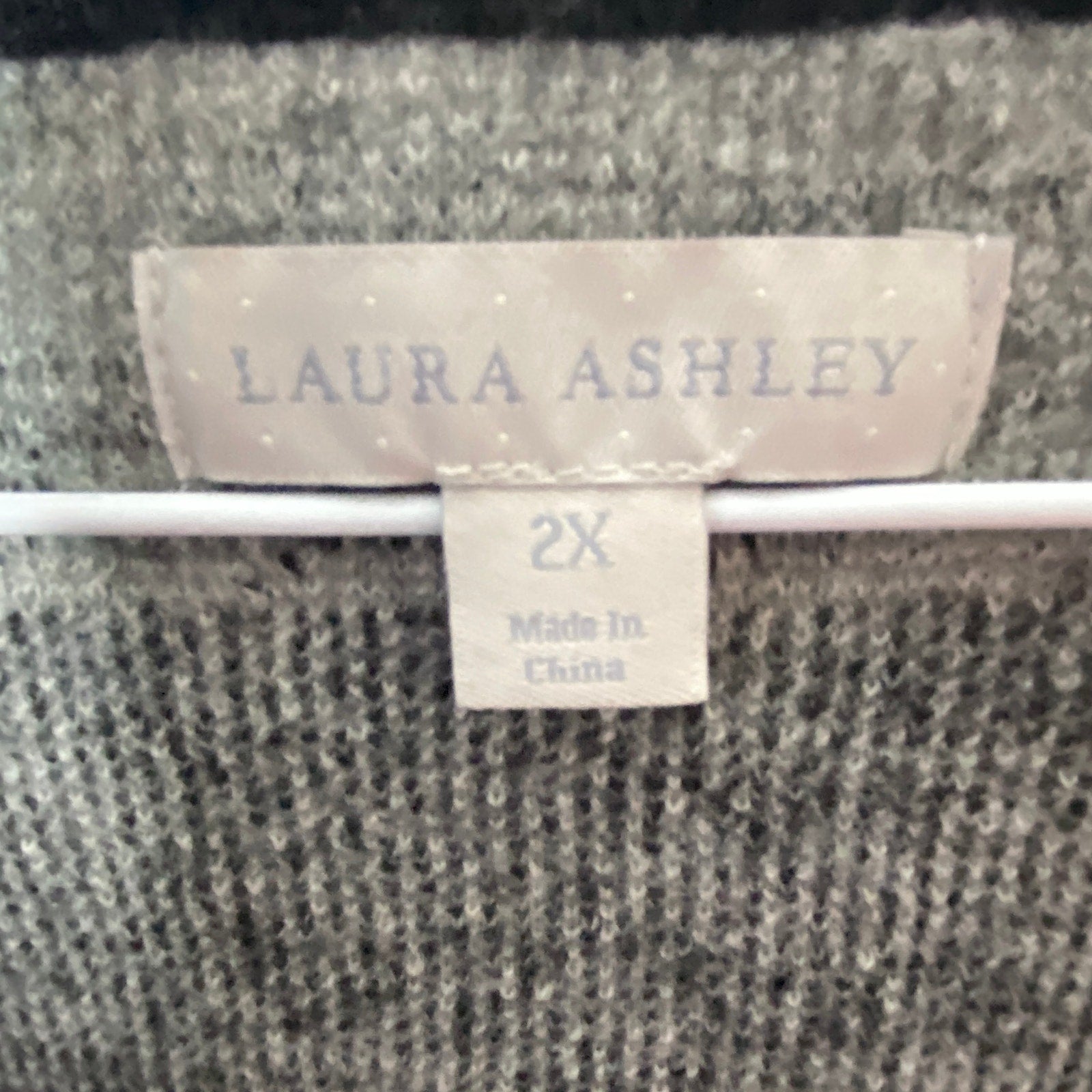 Laura Ashley Wool Blend Zig Zag Stripe Duster - Women's Size 2X