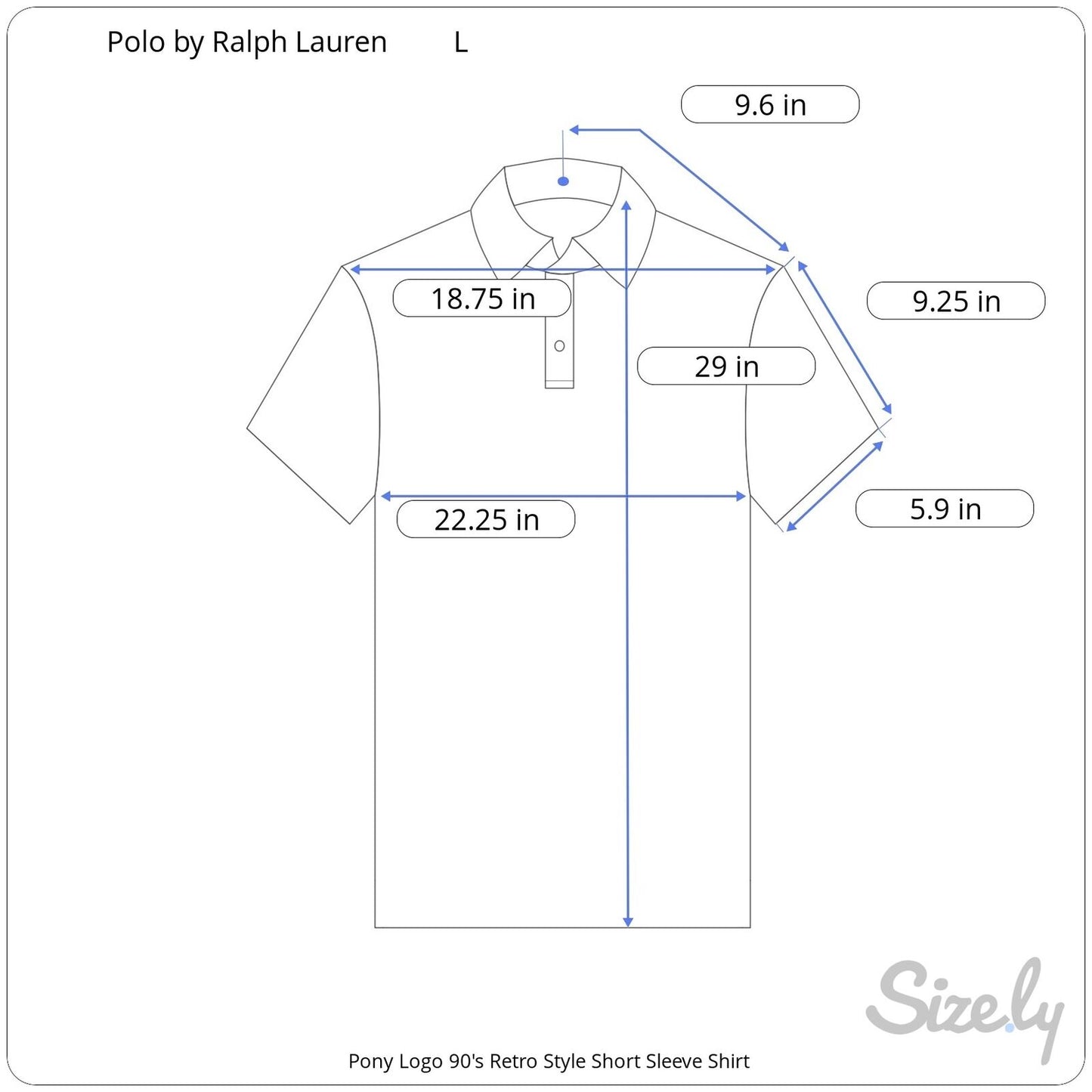 Polo by Ralph Lauren Pony Logo Short Sleeve Polo Shirt - Men's L