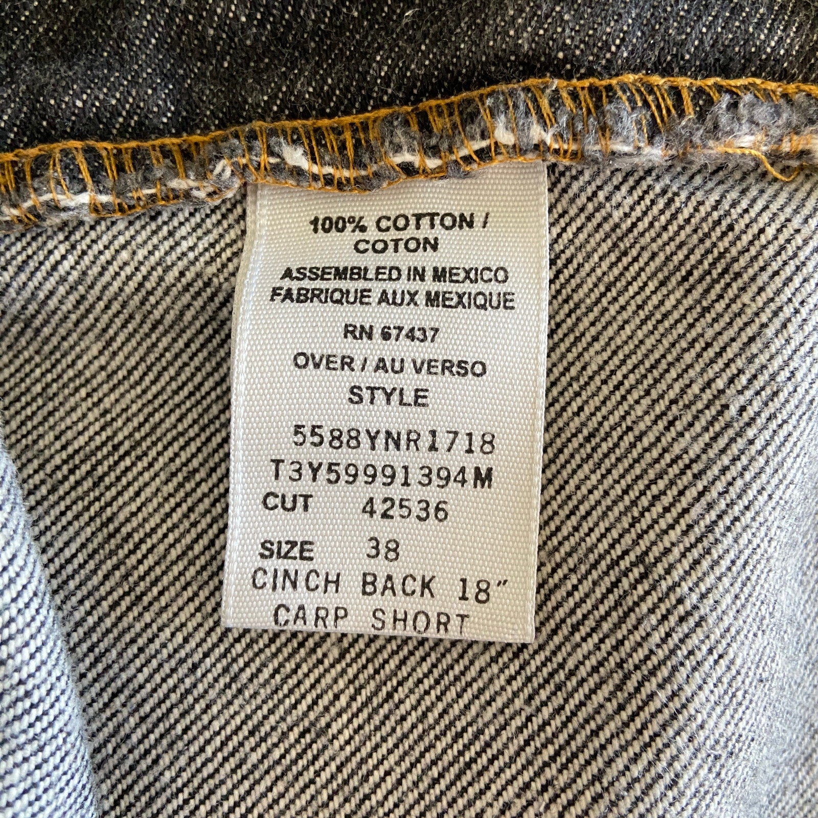 RL Polo Jeans Co Cinch Back Cargo Shorts - Men's Size 38