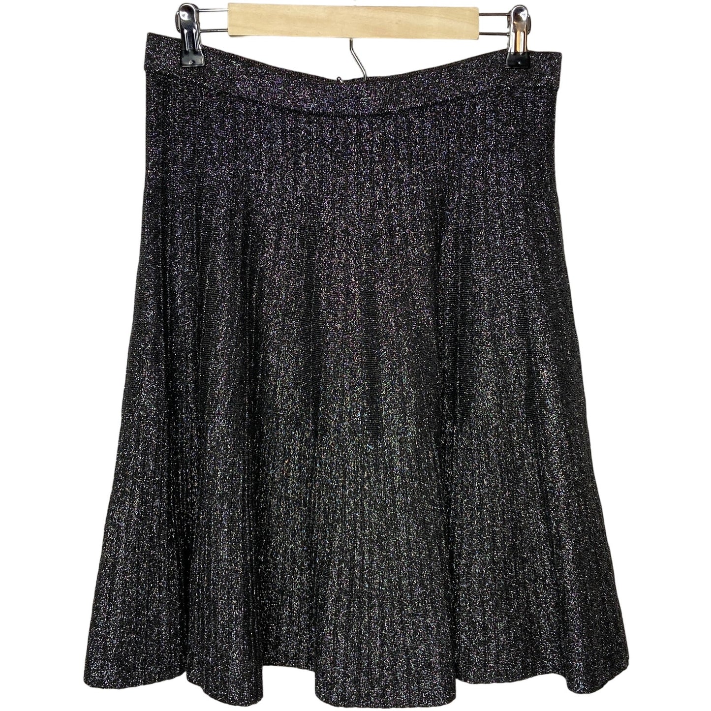 Carmen Stretchy Metallic Shimmery Pleated Skirt - Women's Size Large