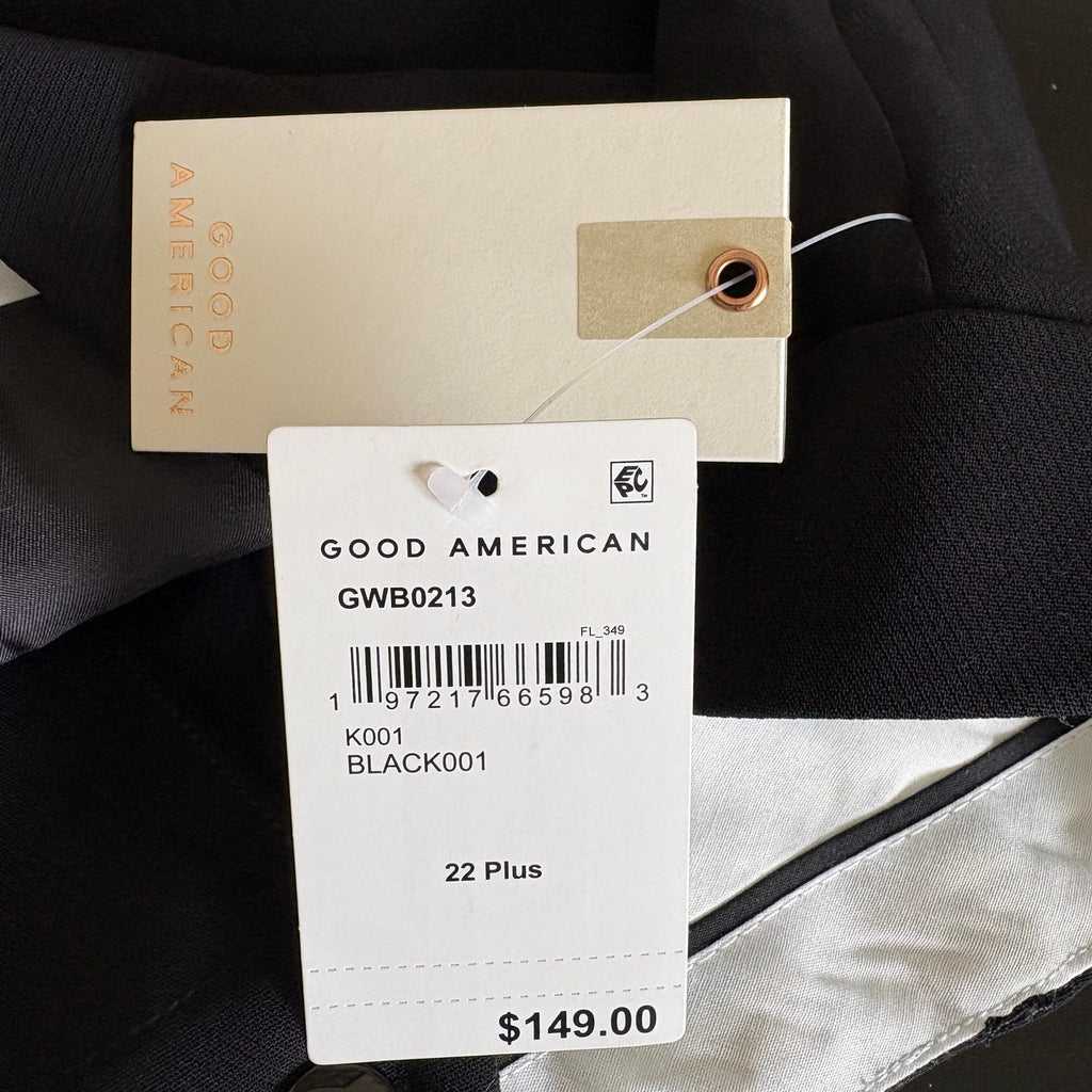 Good American Black Suiting Shorts NWT - Women's Size 22