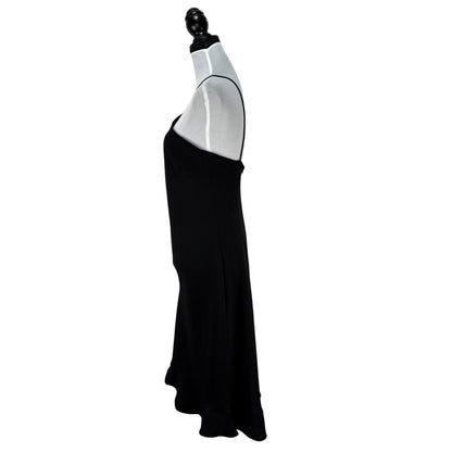 Y2K Black Halter Midi Dress - Women's Size 10