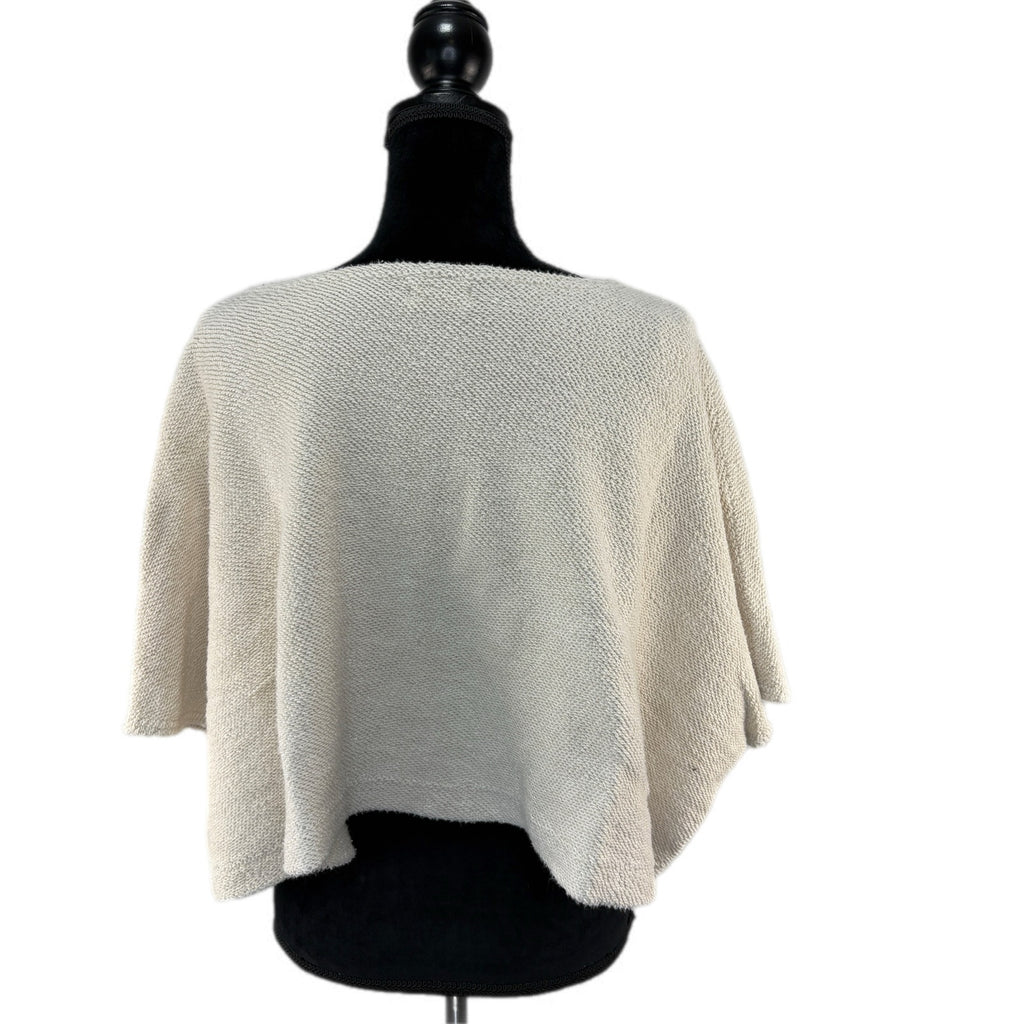 Oversized Cream Knit Crop Shrug Sweater - Women's Size One Size